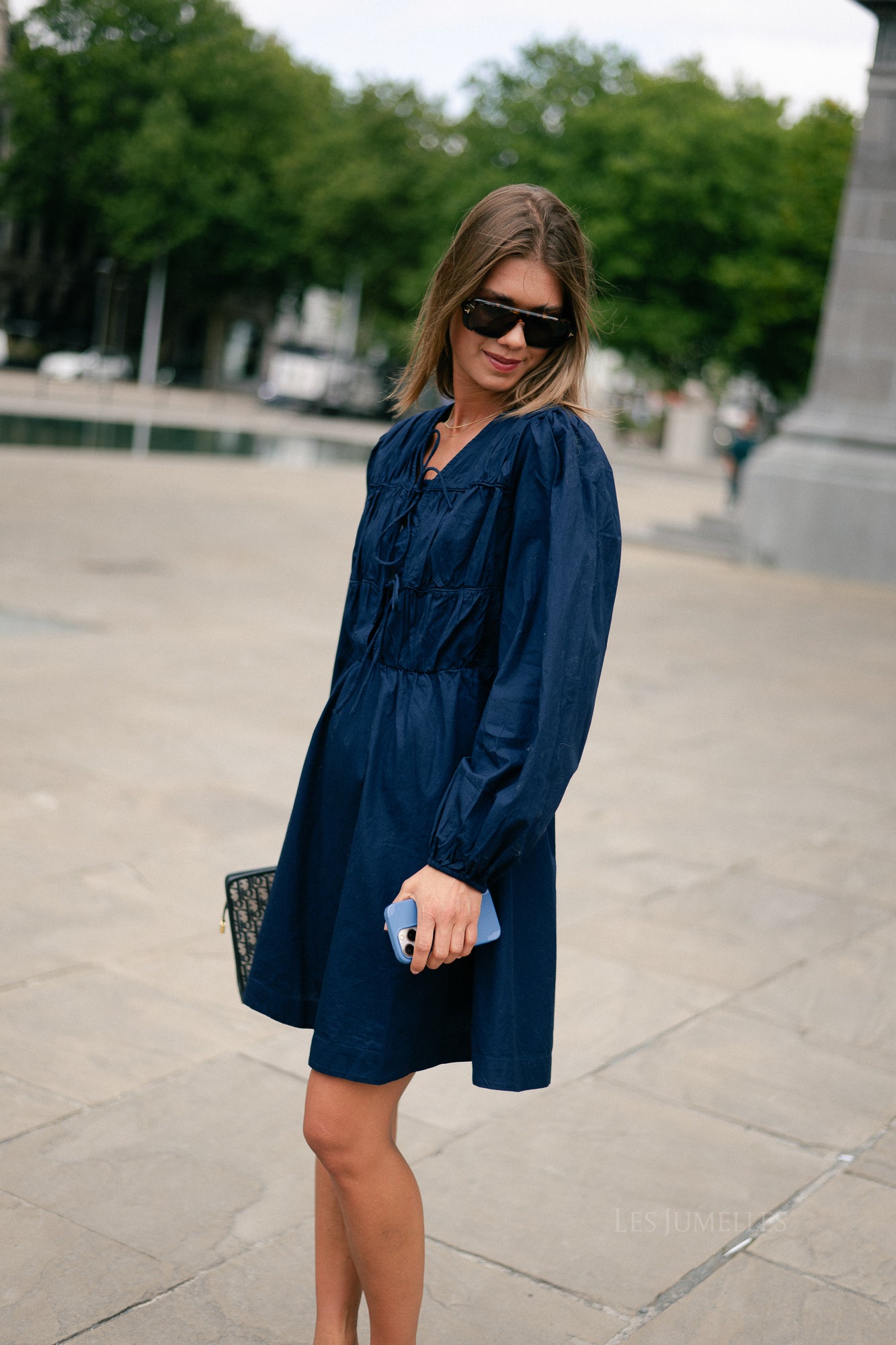 YASEbba LS dress navy blazer