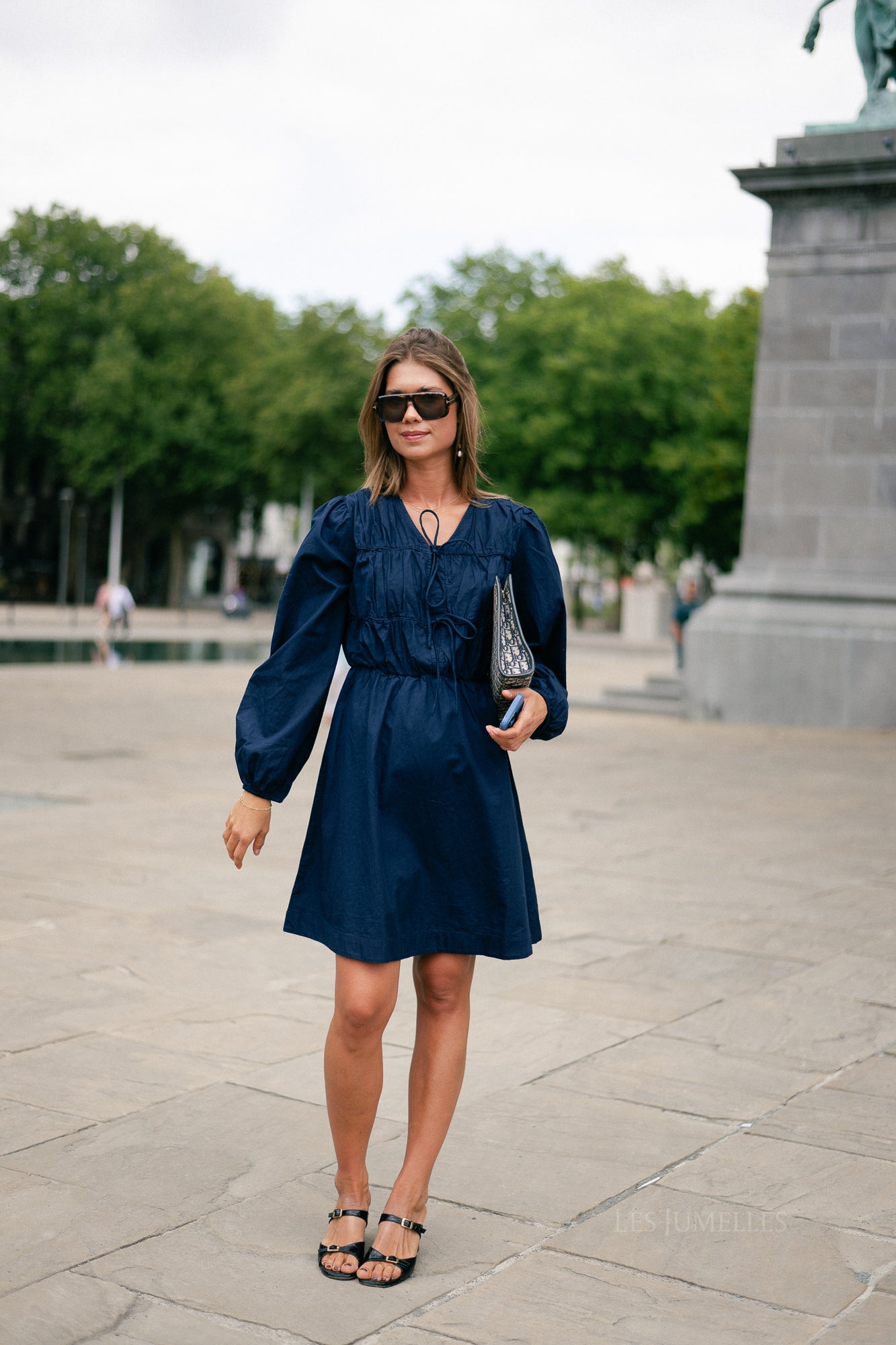 YASEbba LS dress navy blazer