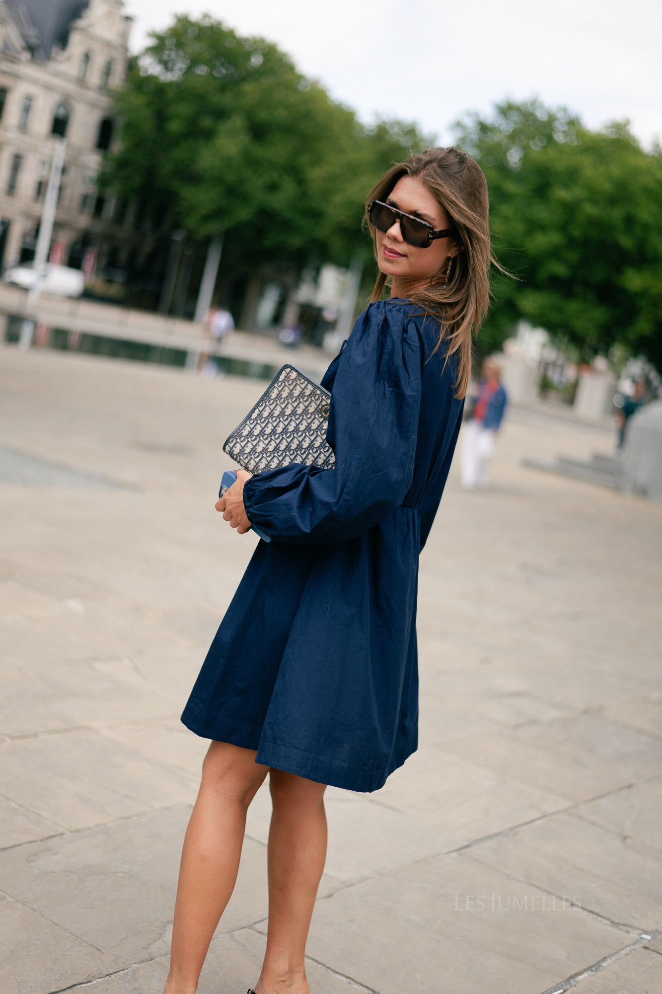 YASEbba LS dress navy blazer