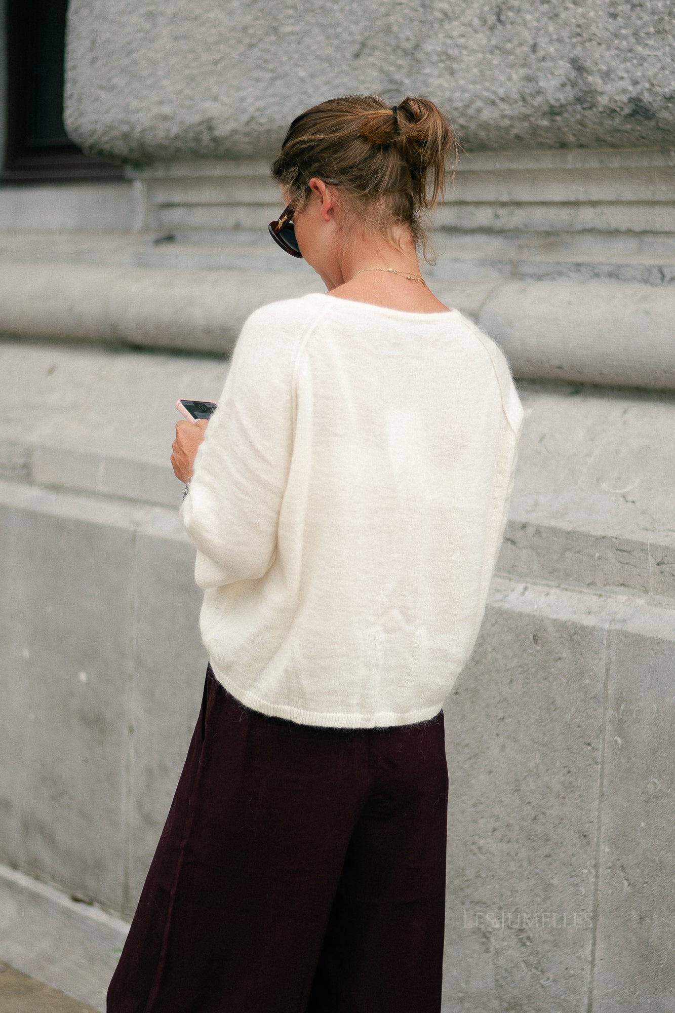 Marine mohair jumper ecru