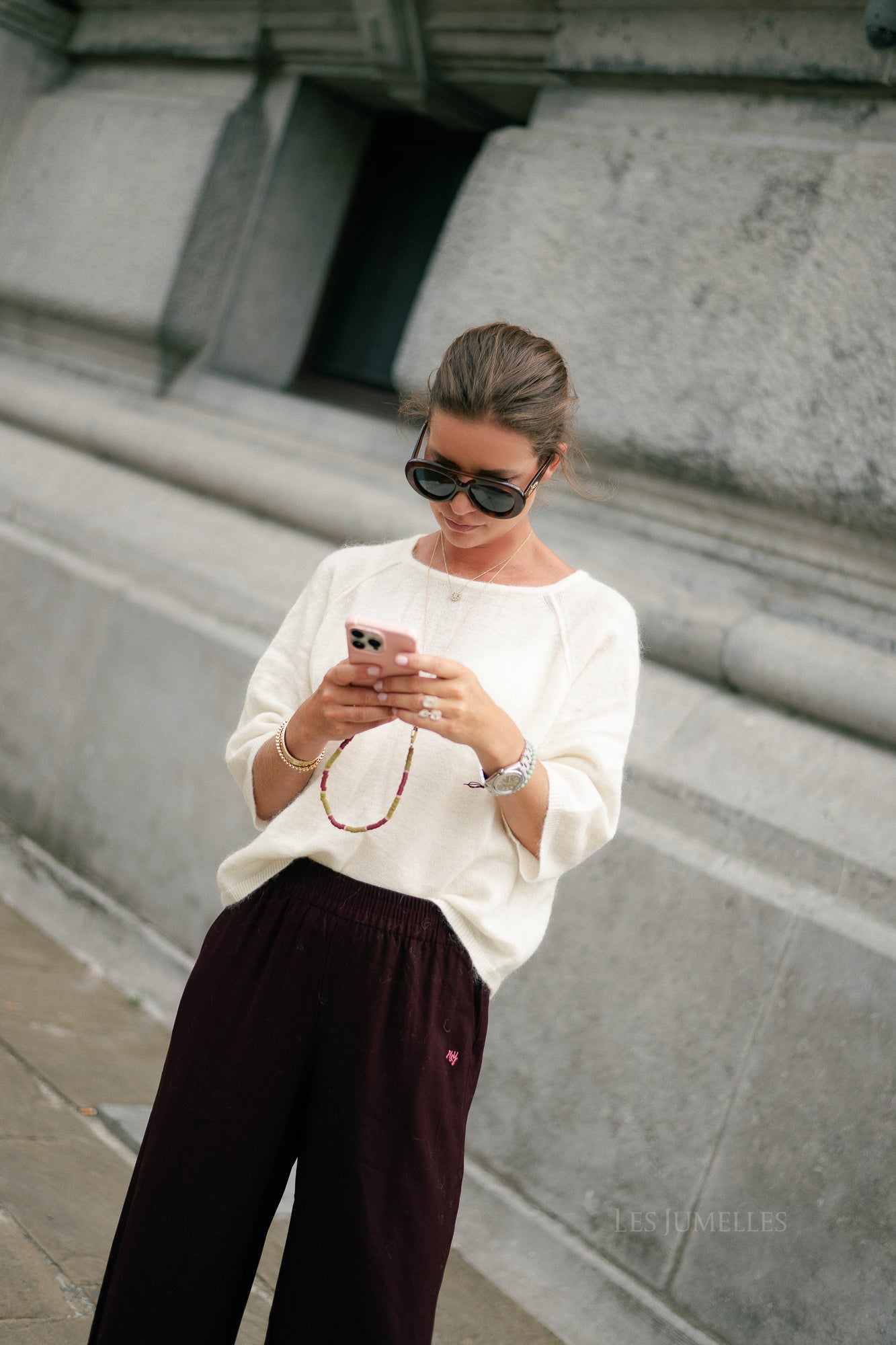 Marine mohair jumper ecru