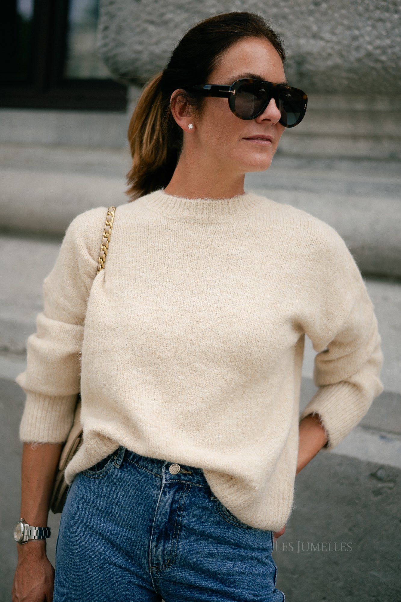 OBJSaggia LS pullover sandshell
