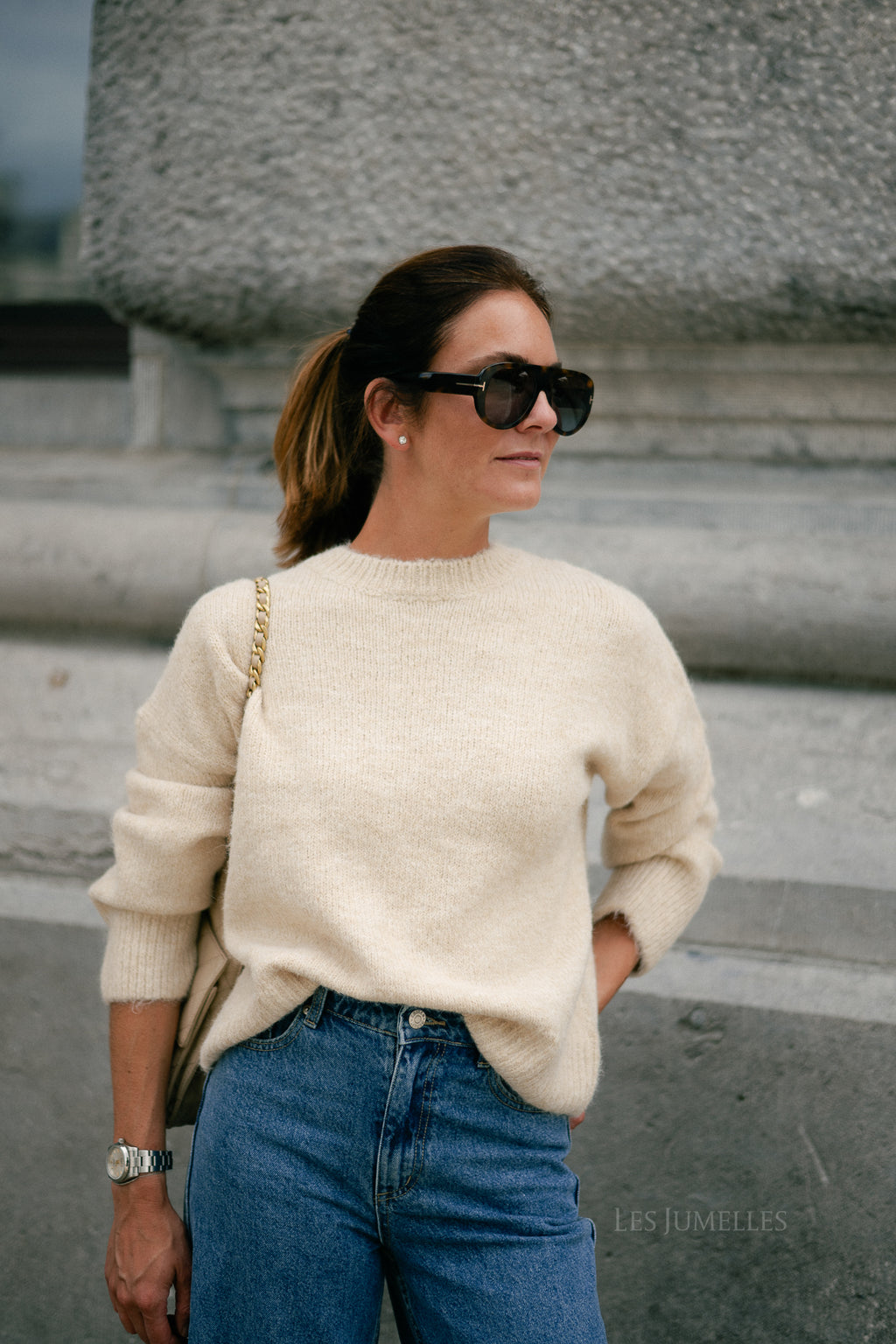OBJSaggia LS pullover sandshell