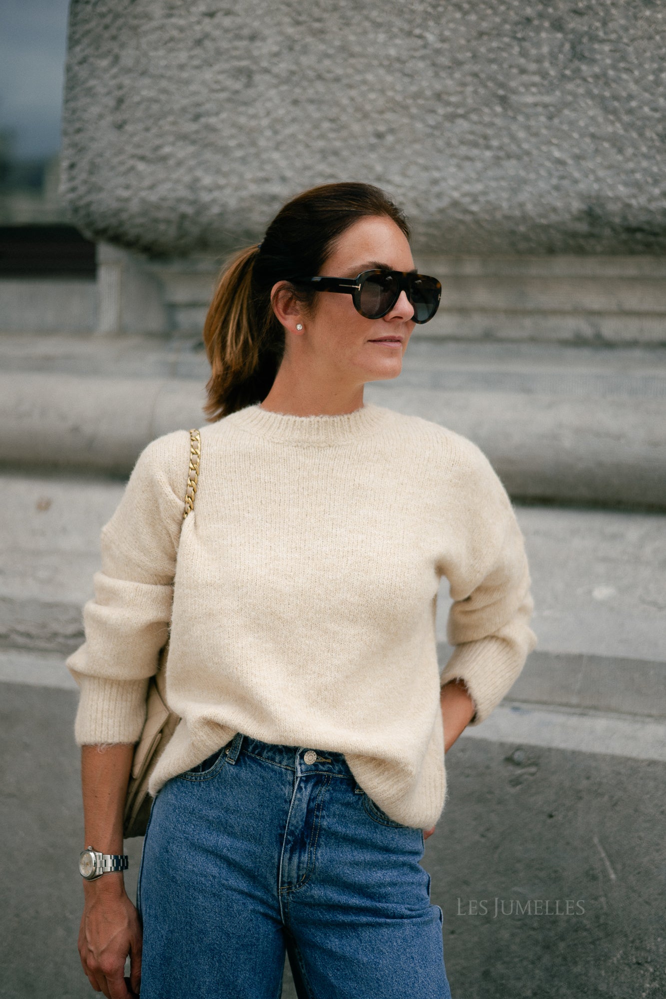 OBJSaggia LS pullover sandshell
