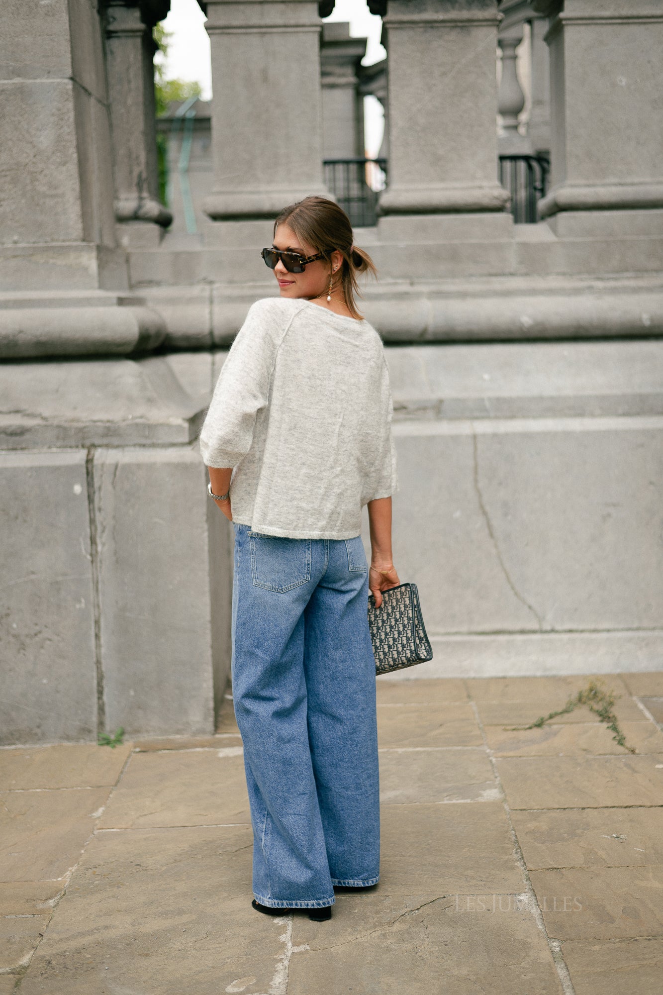 Marine mohair jumper light grey
