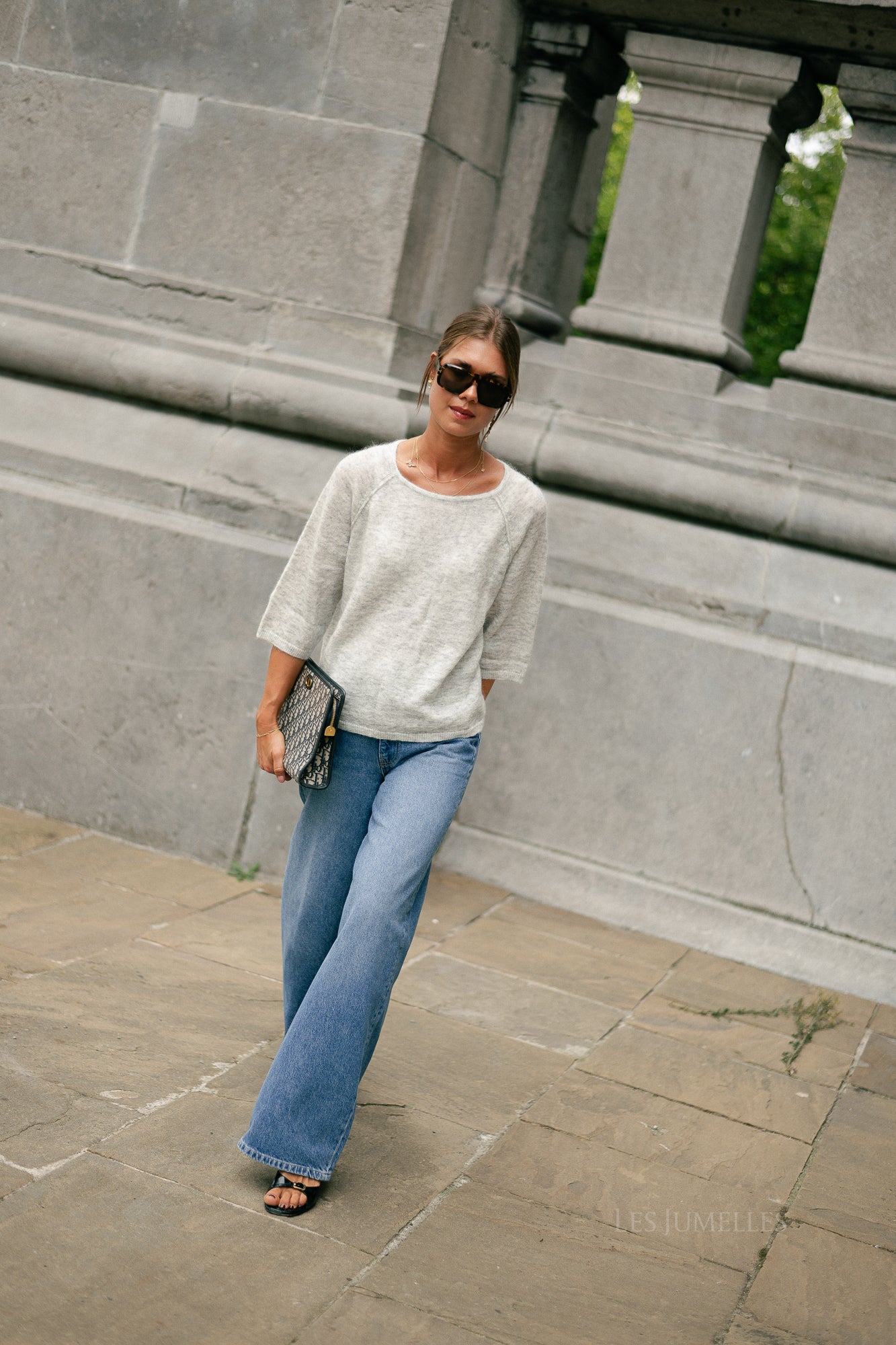 Marine mohair jumper light grey