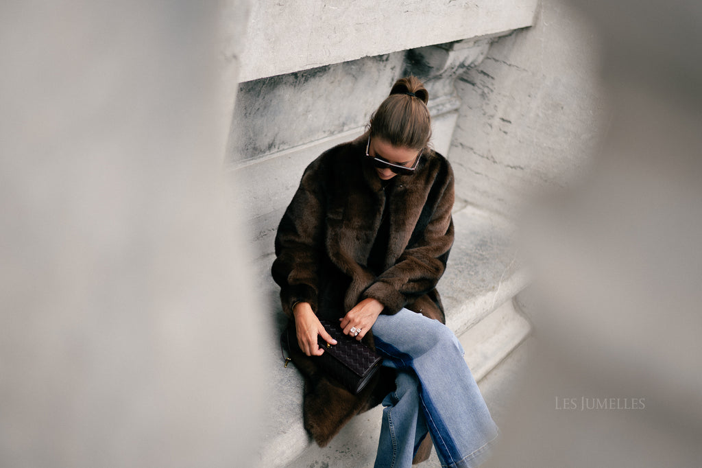 Marie faux fur coat brown