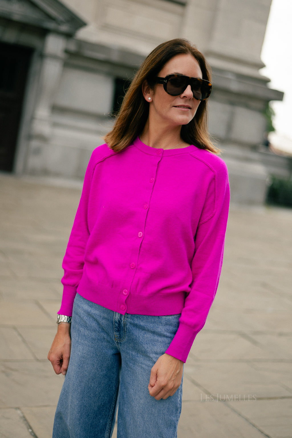 Giulia cardigan fuchsia