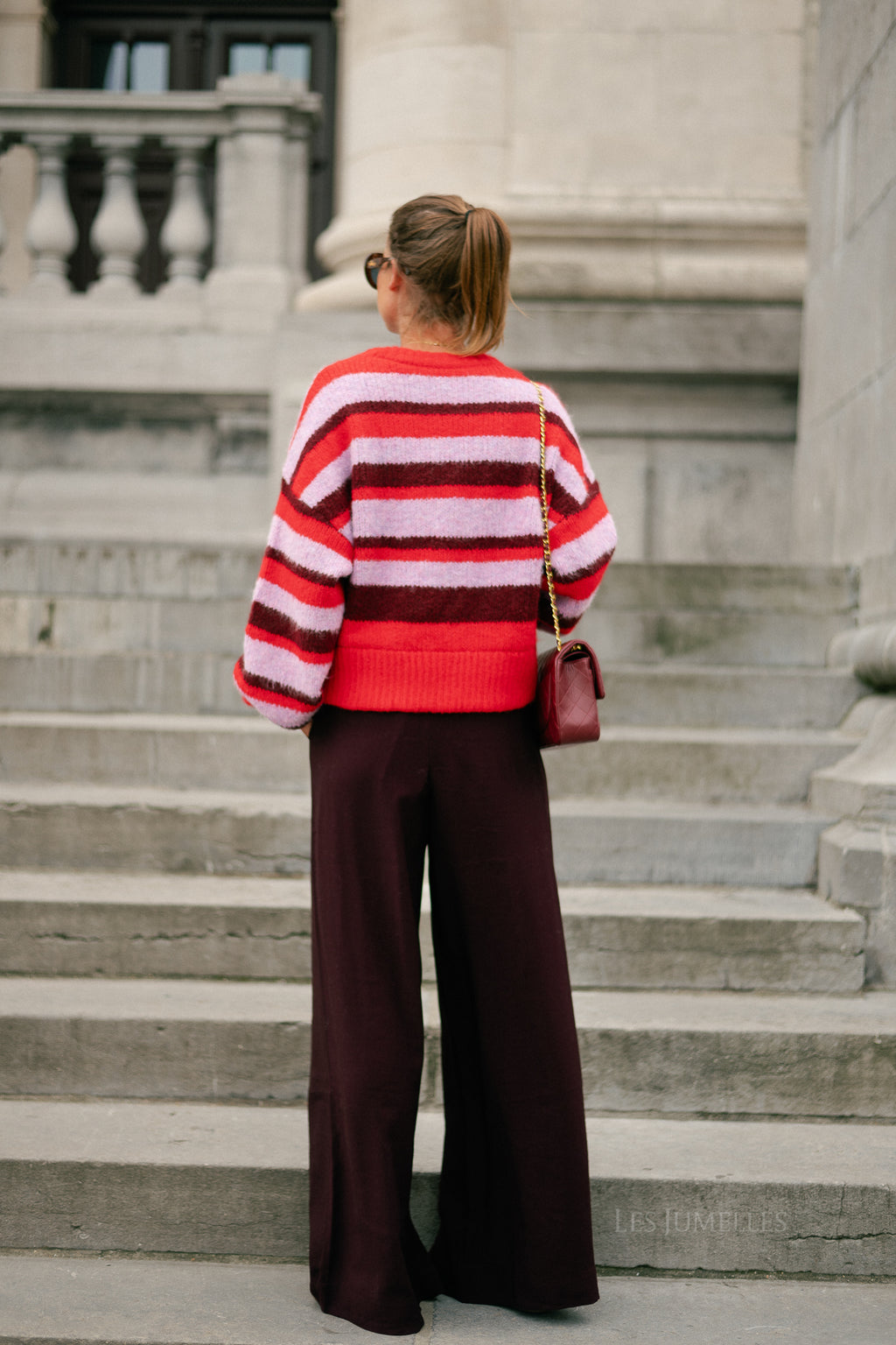 Noor cardigan stripe multi lila love