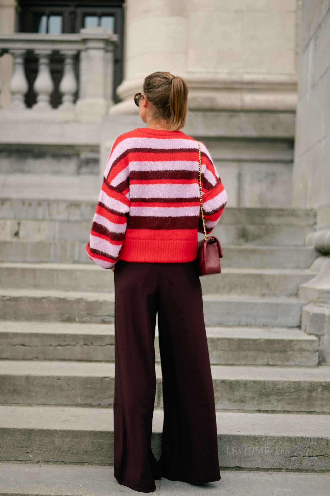 Noor cardigan stripe multi lila love