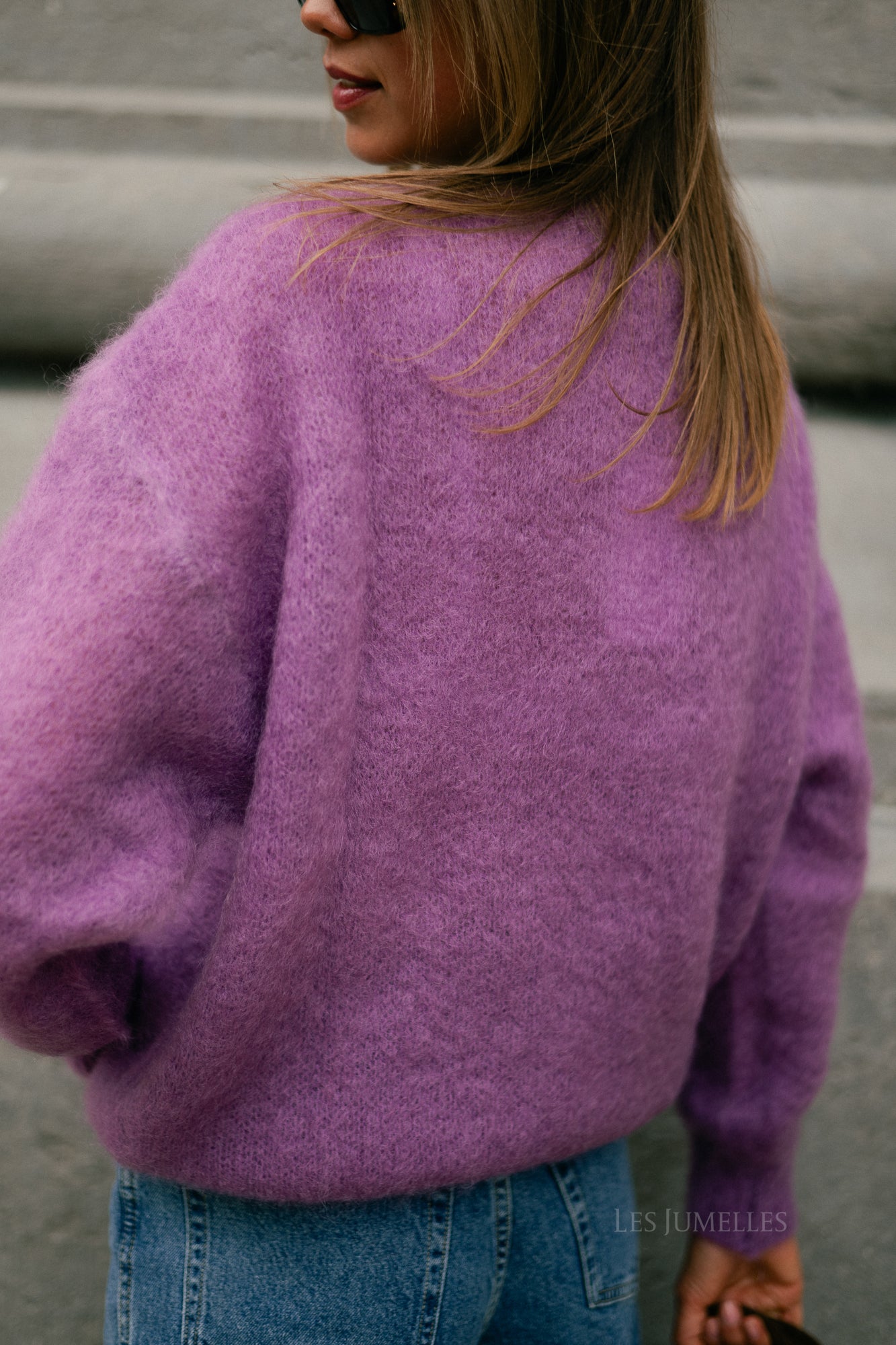 Jenna LS knitted jumper mauve