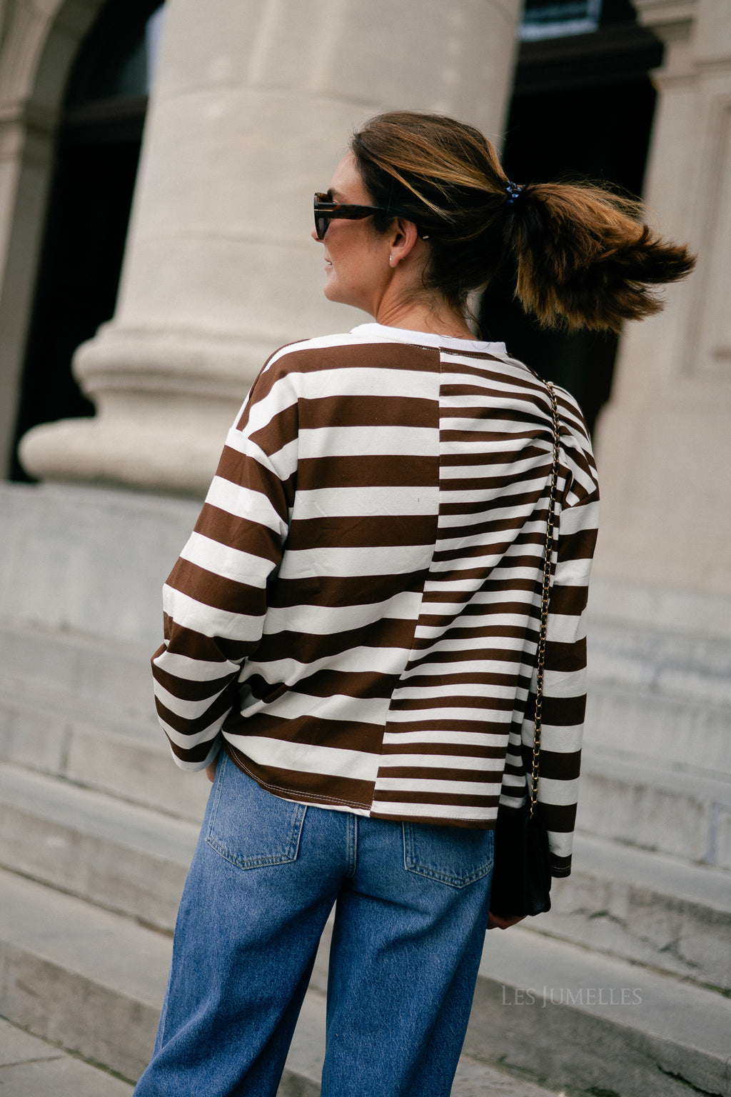 Teonna striped longsleeve brown