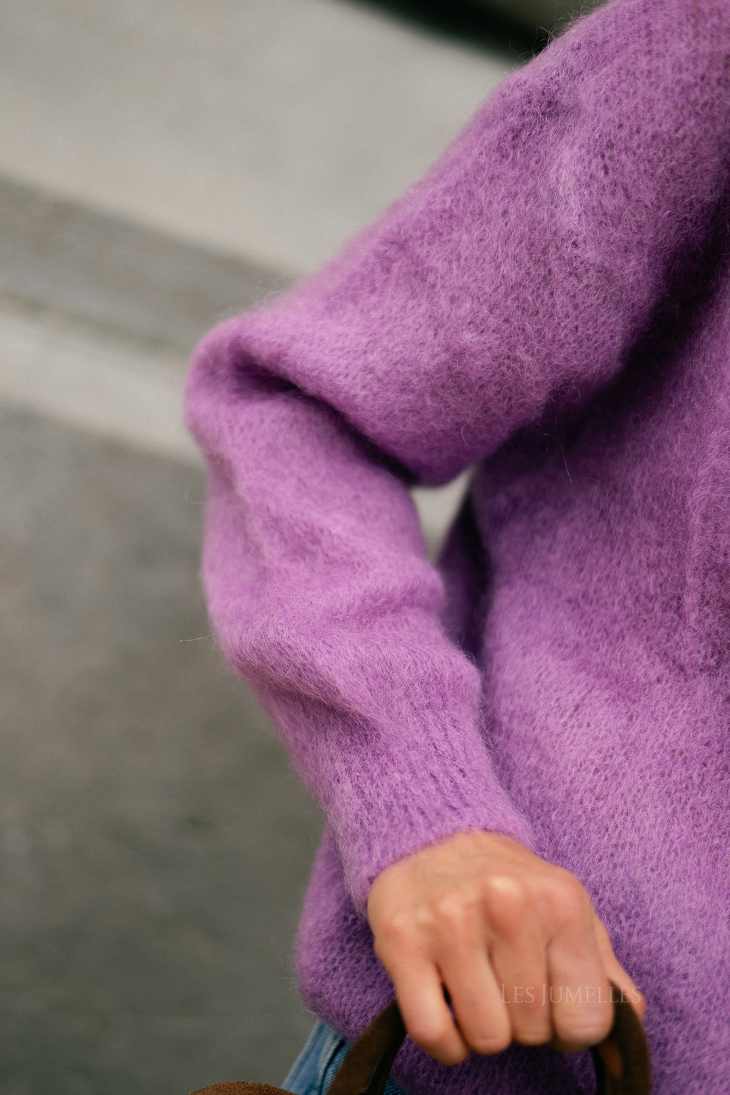 Jenna LS knitted jumper mauve