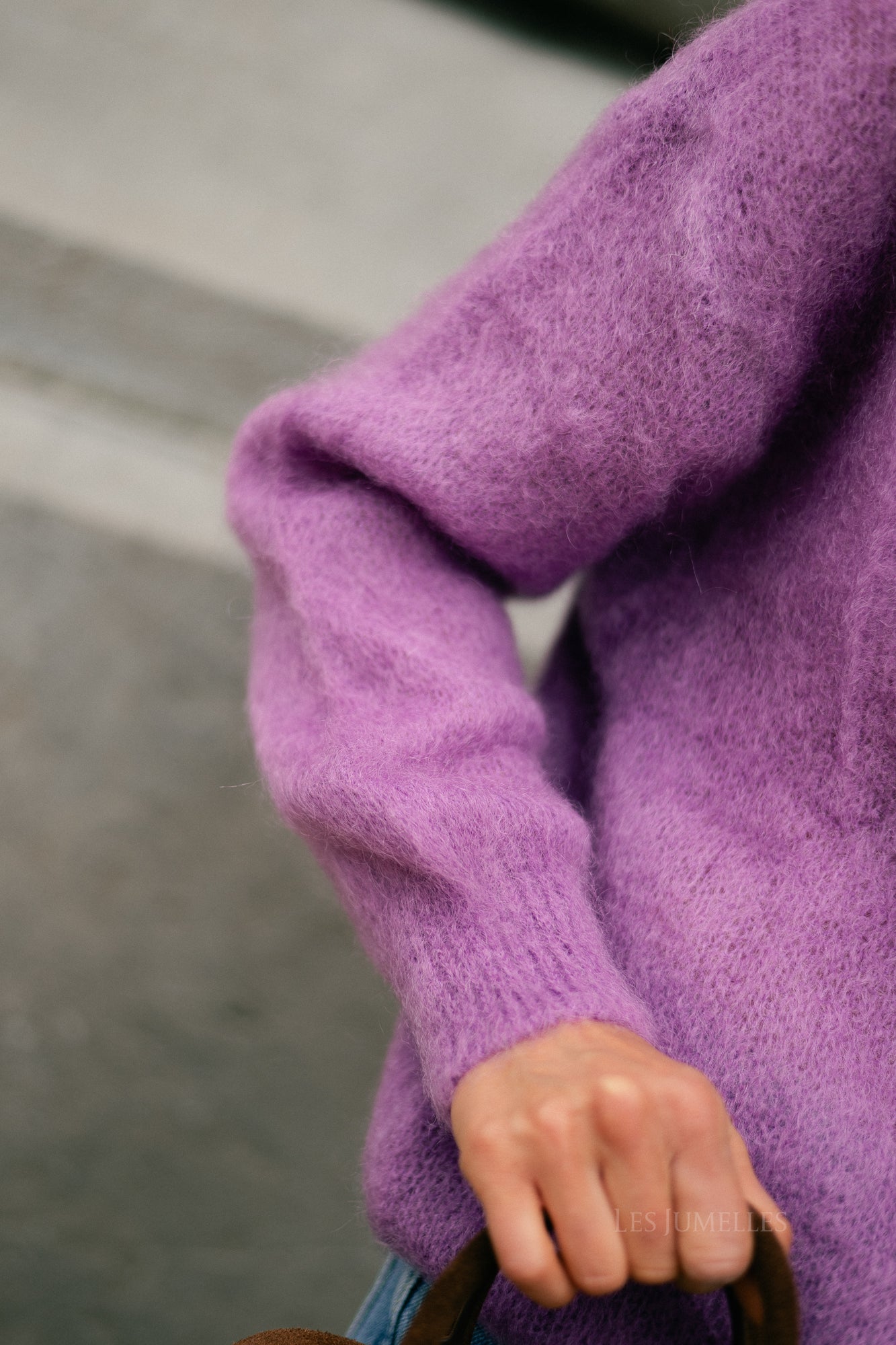 Jenna LS knitted jumper mauve