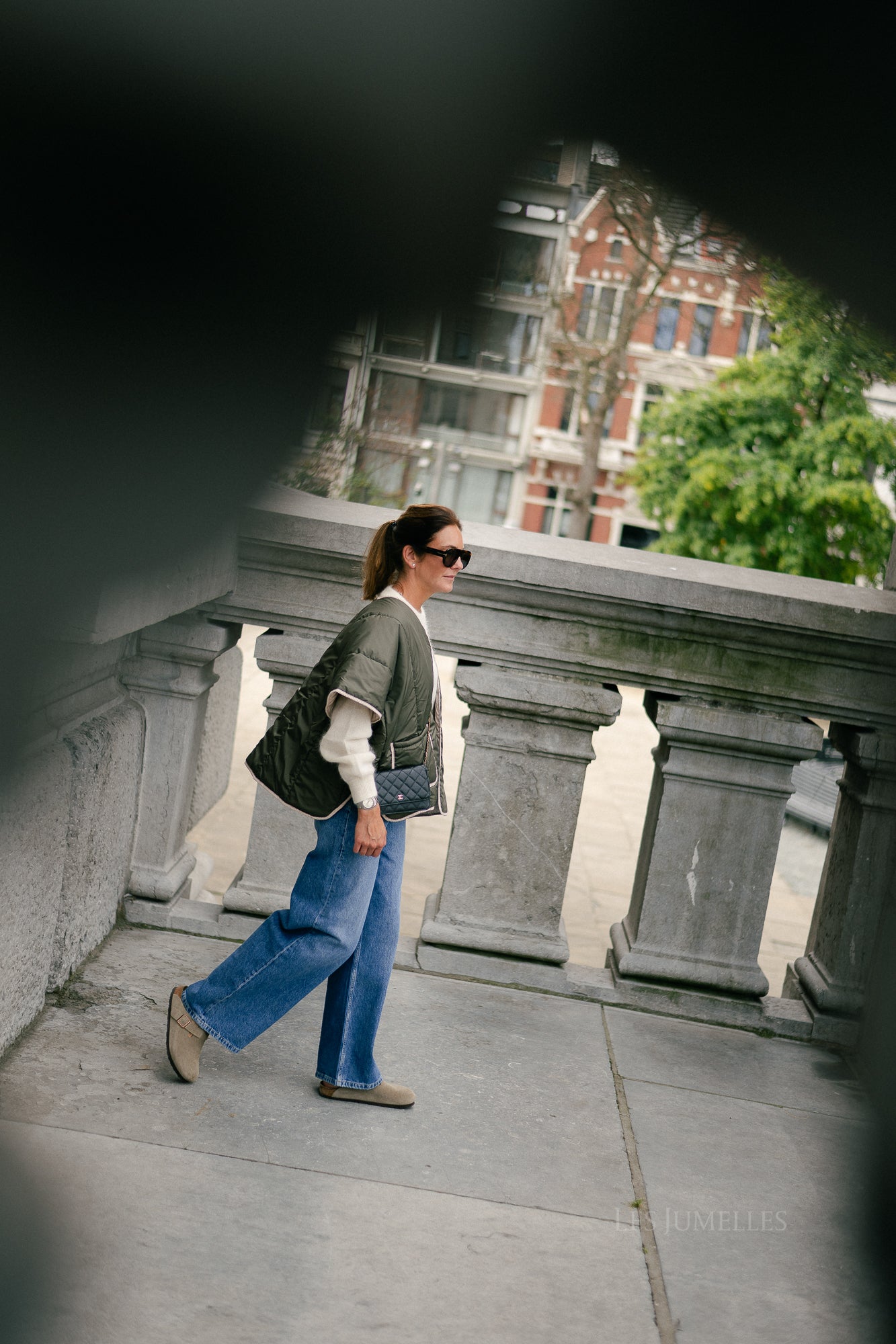 Aline cape khaki/beige