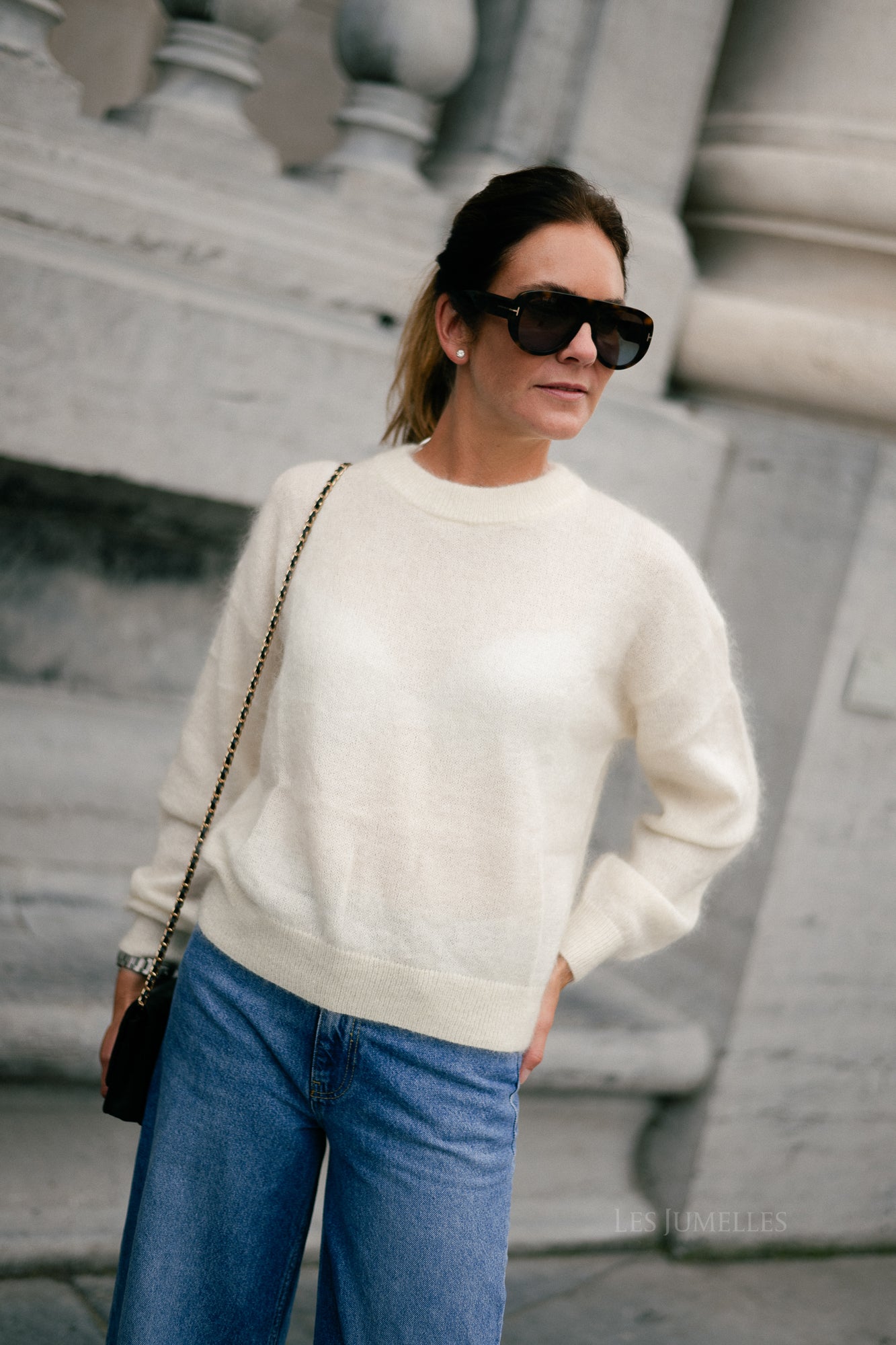 Billie mohair jumper ecru