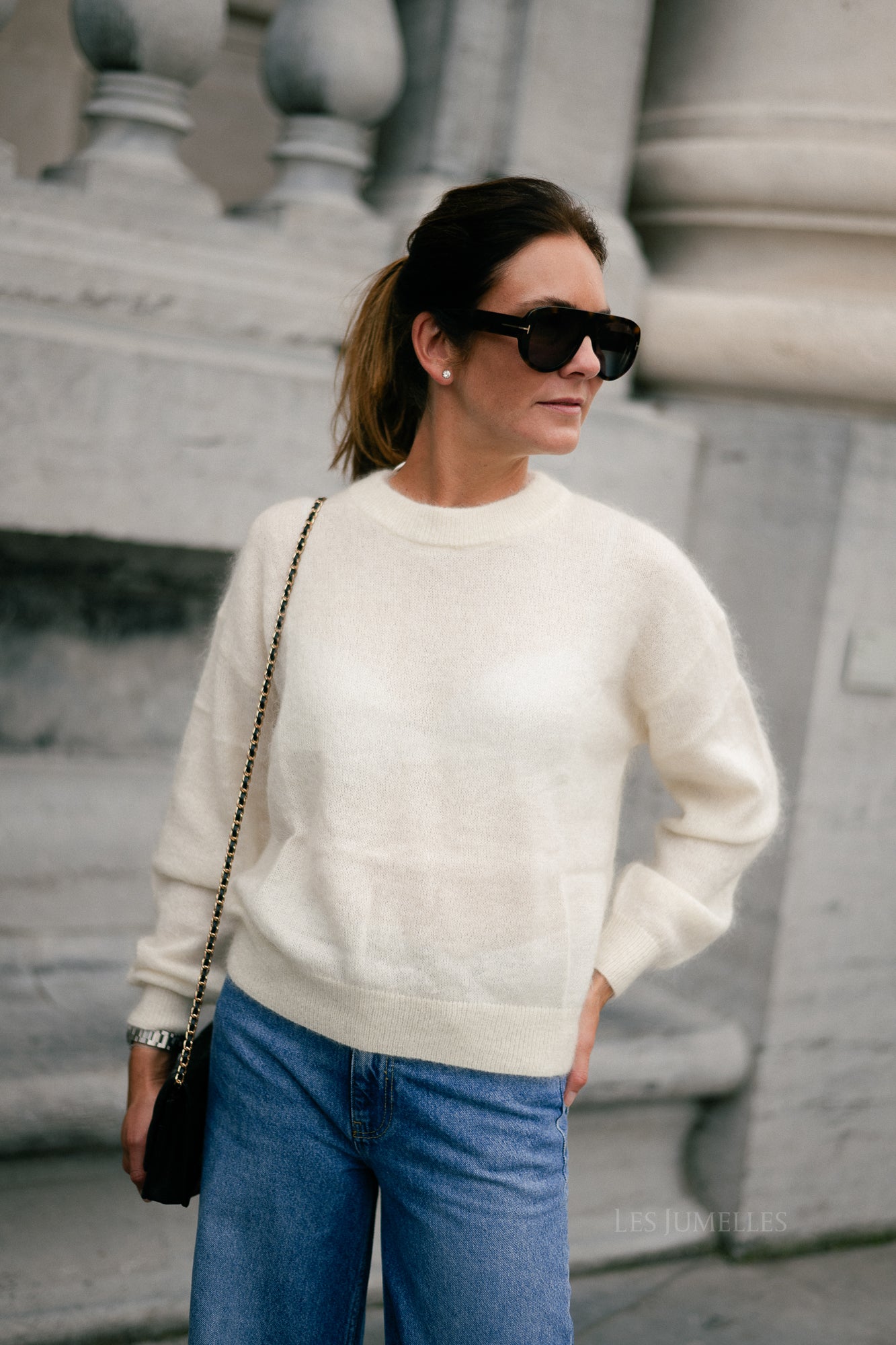 Billie mohair jumper ecru