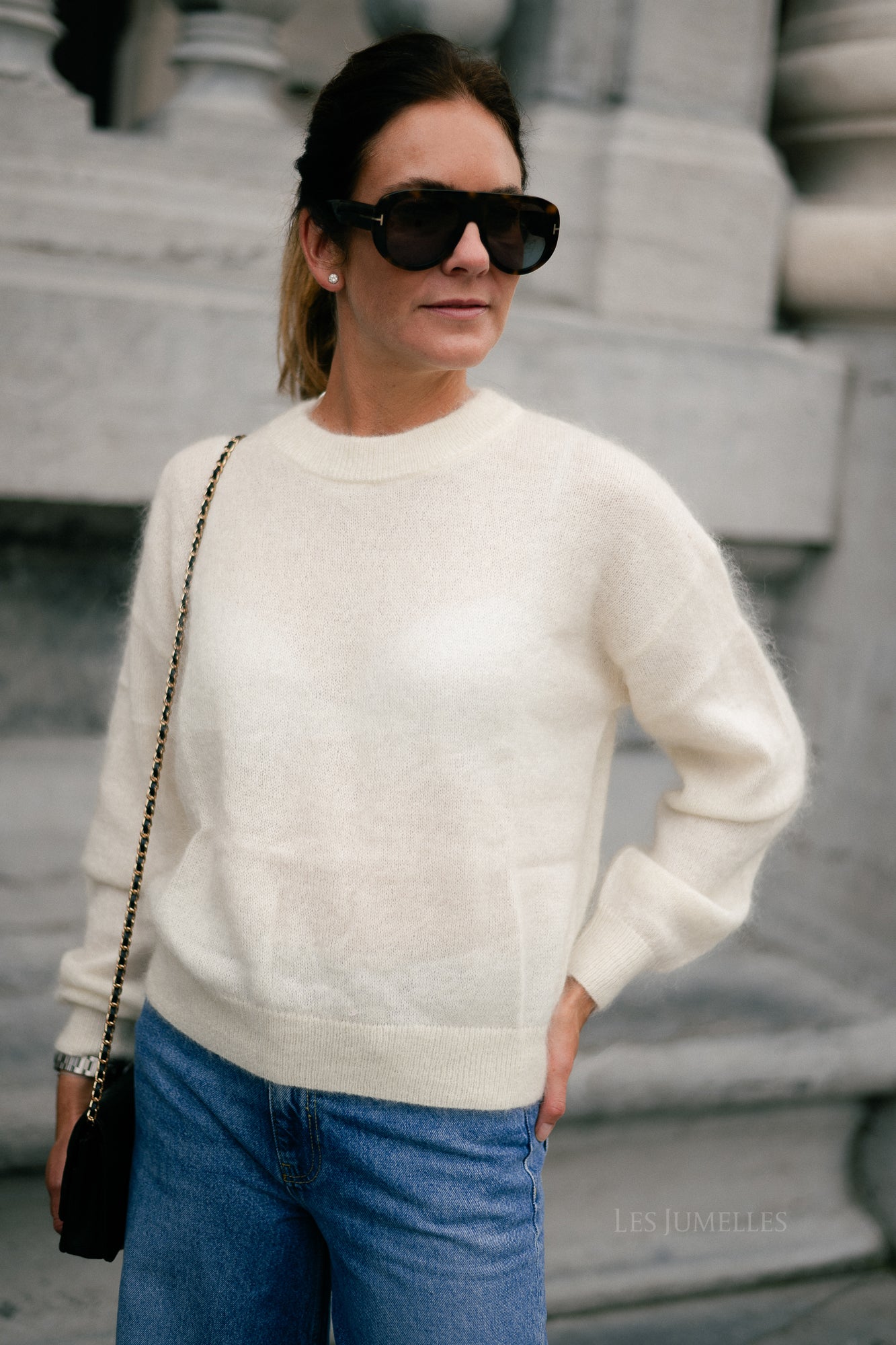 Billie mohair jumper ecru
