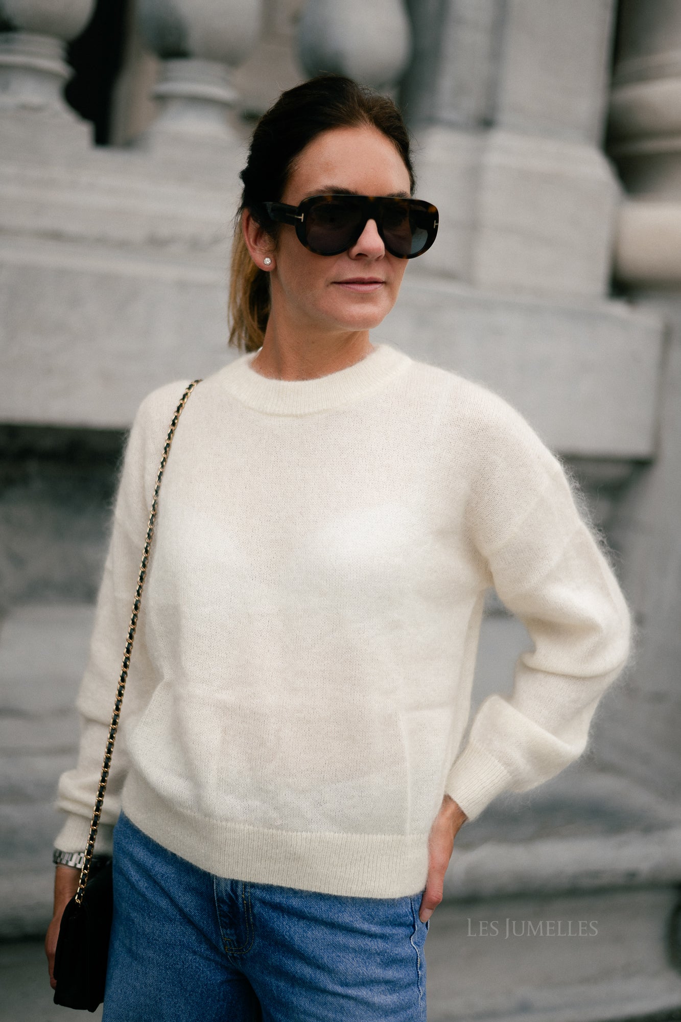 Billie mohair jumper ecru