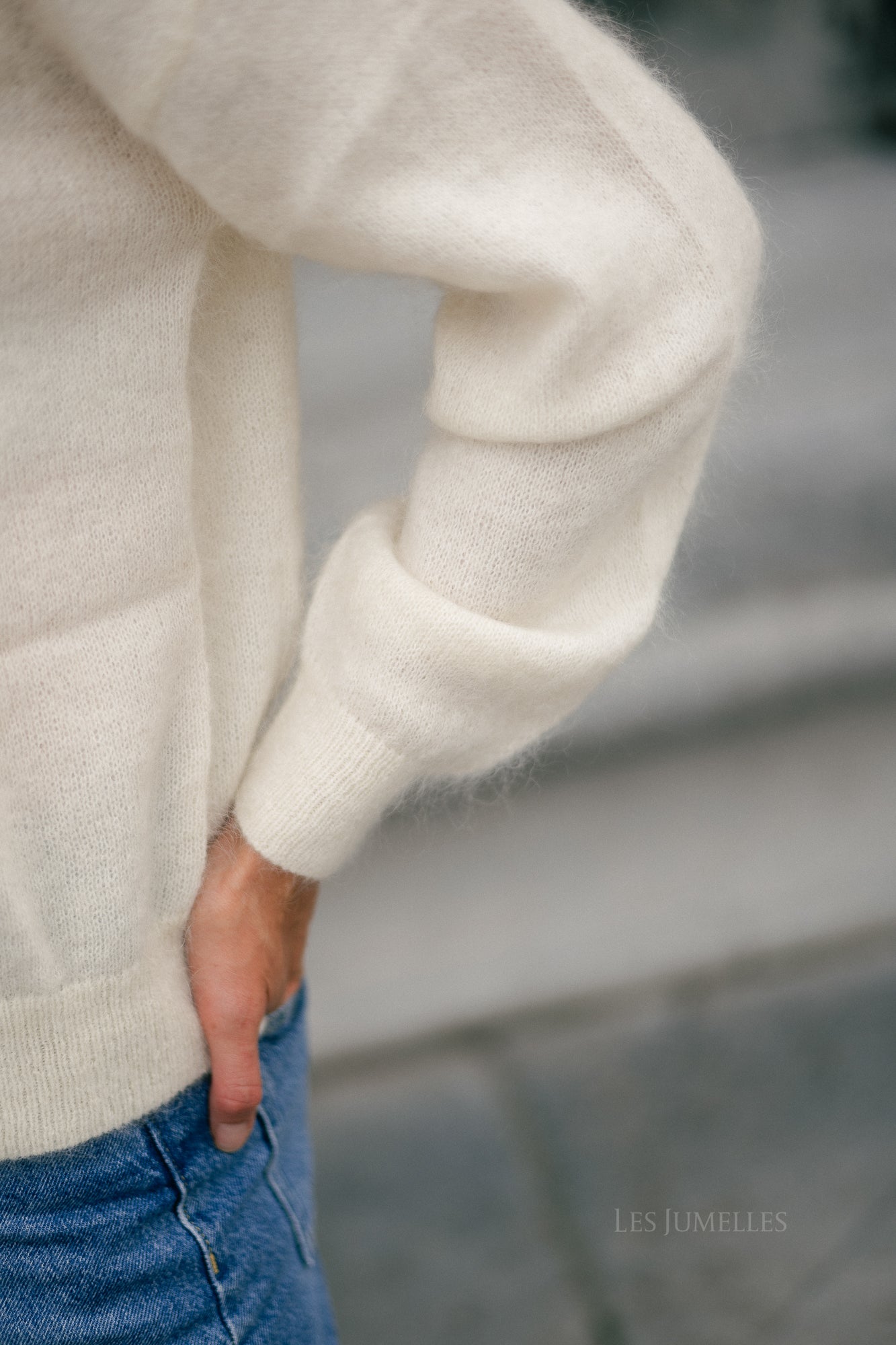 Billie mohair jumper ecru