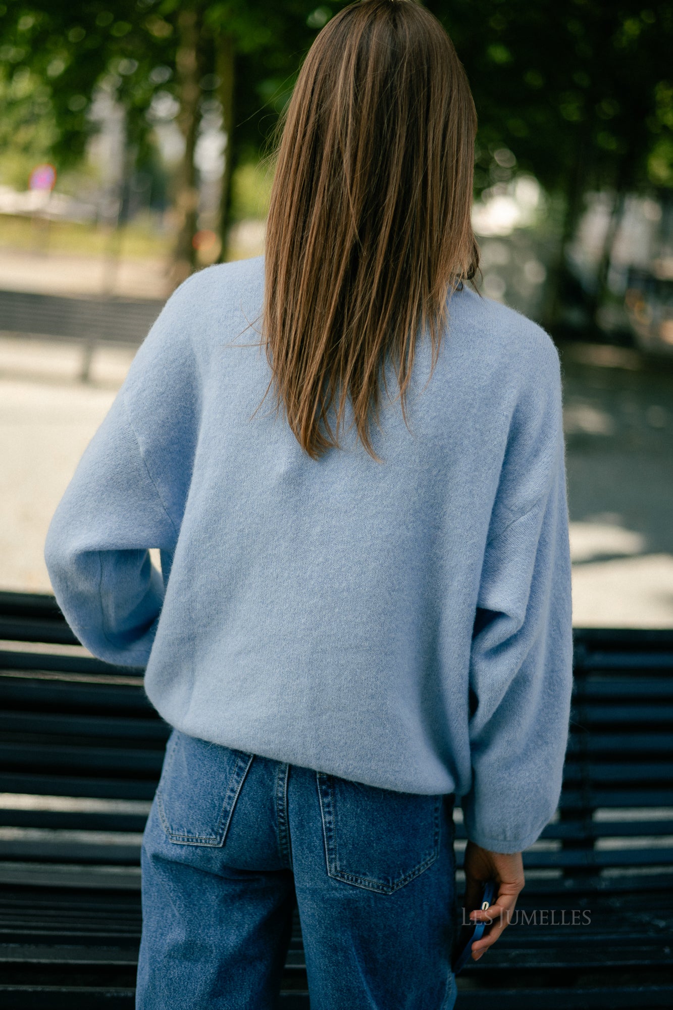 Morgane LS knitted jumper light blue