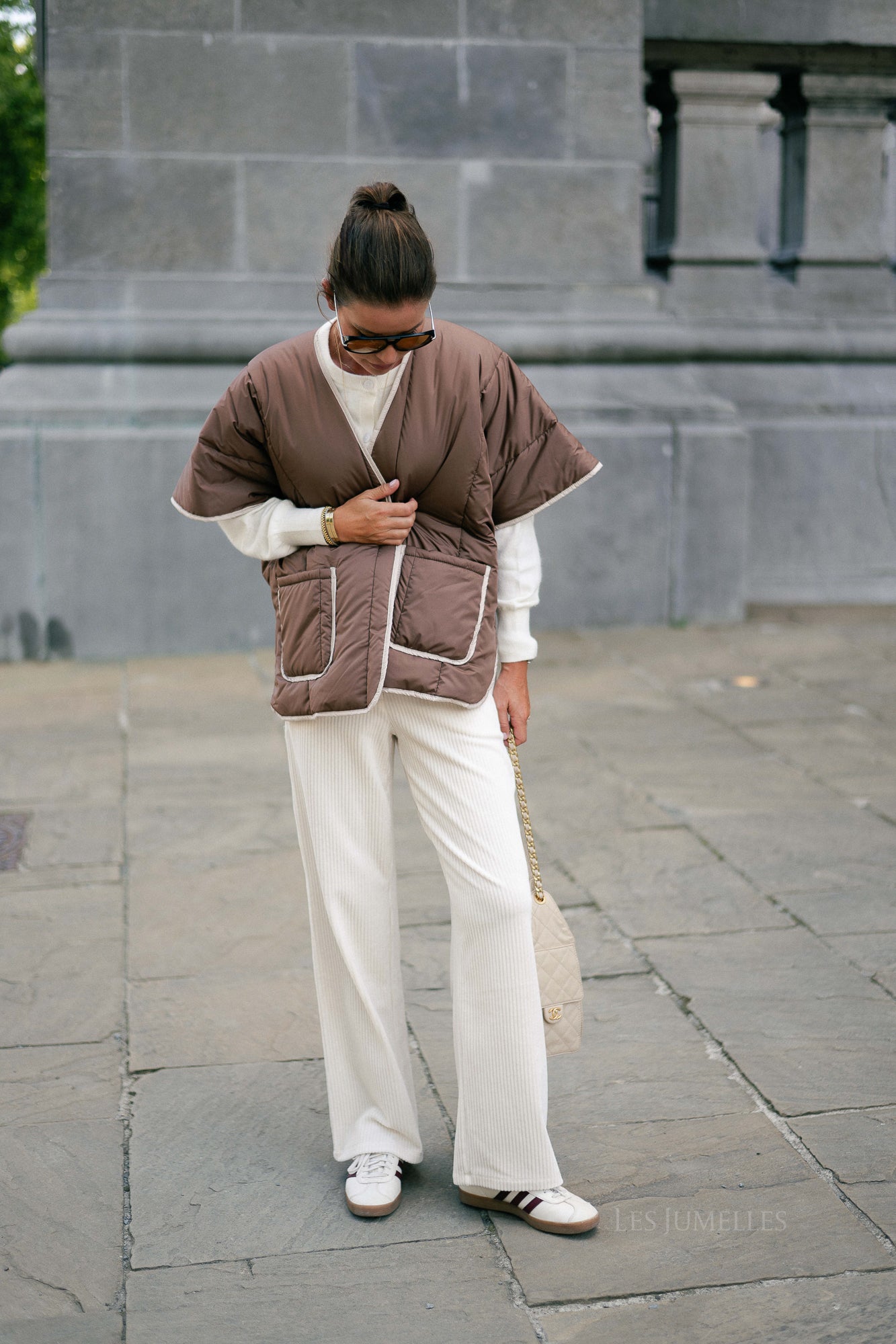 Aline cape brown/beige