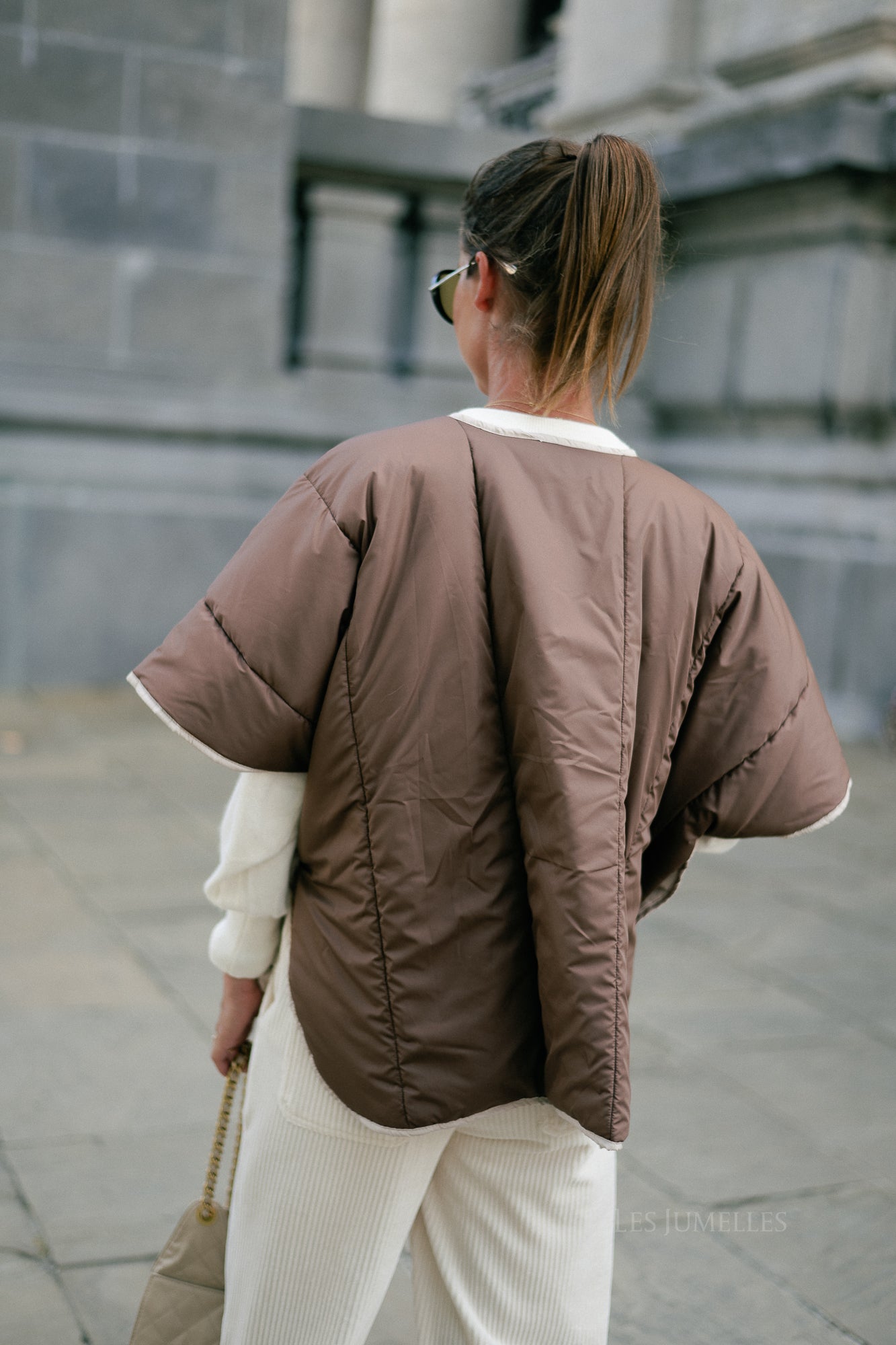Aline cape brown/beige