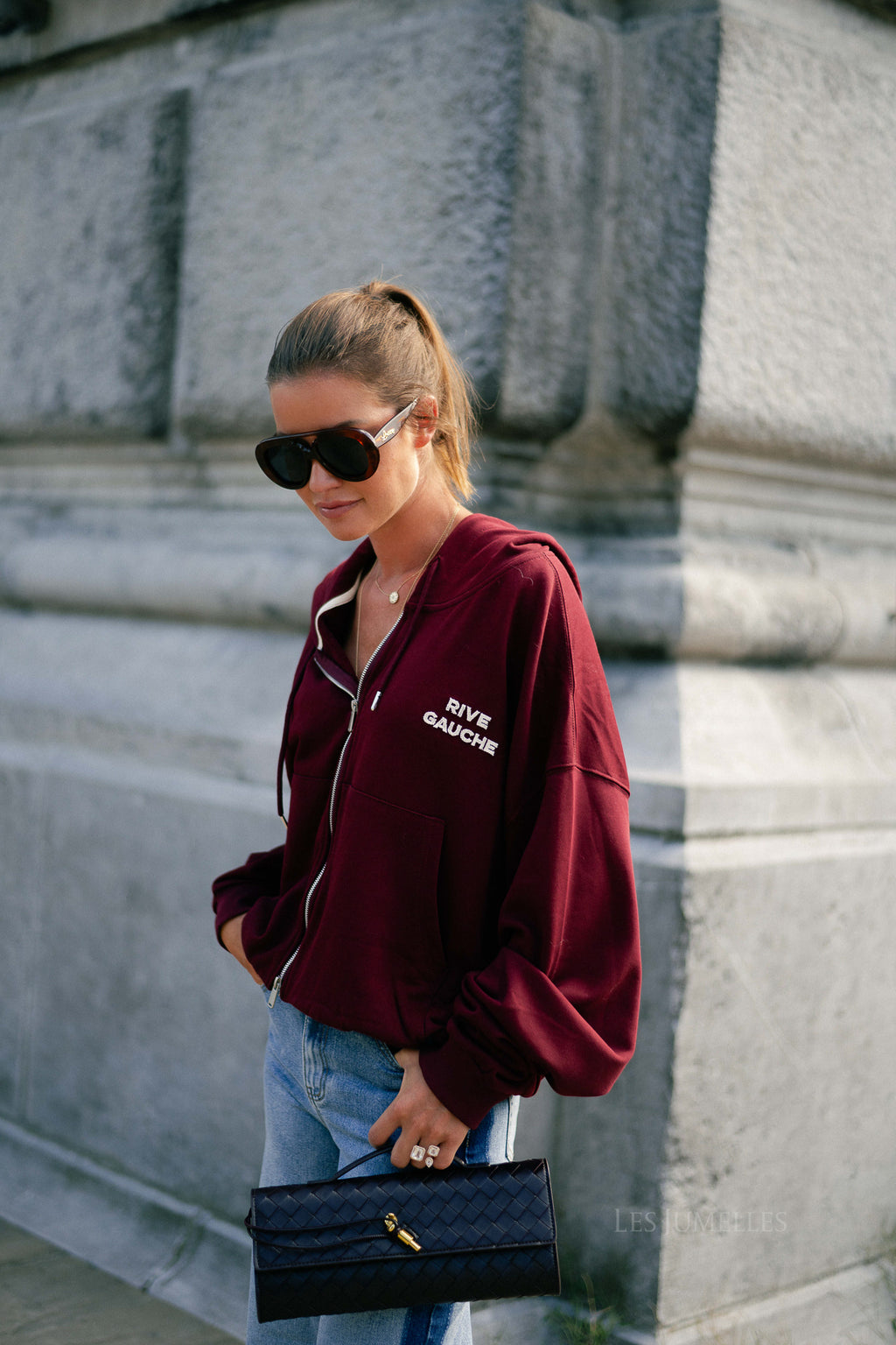 Rive Gauche sweatshirt burgundy