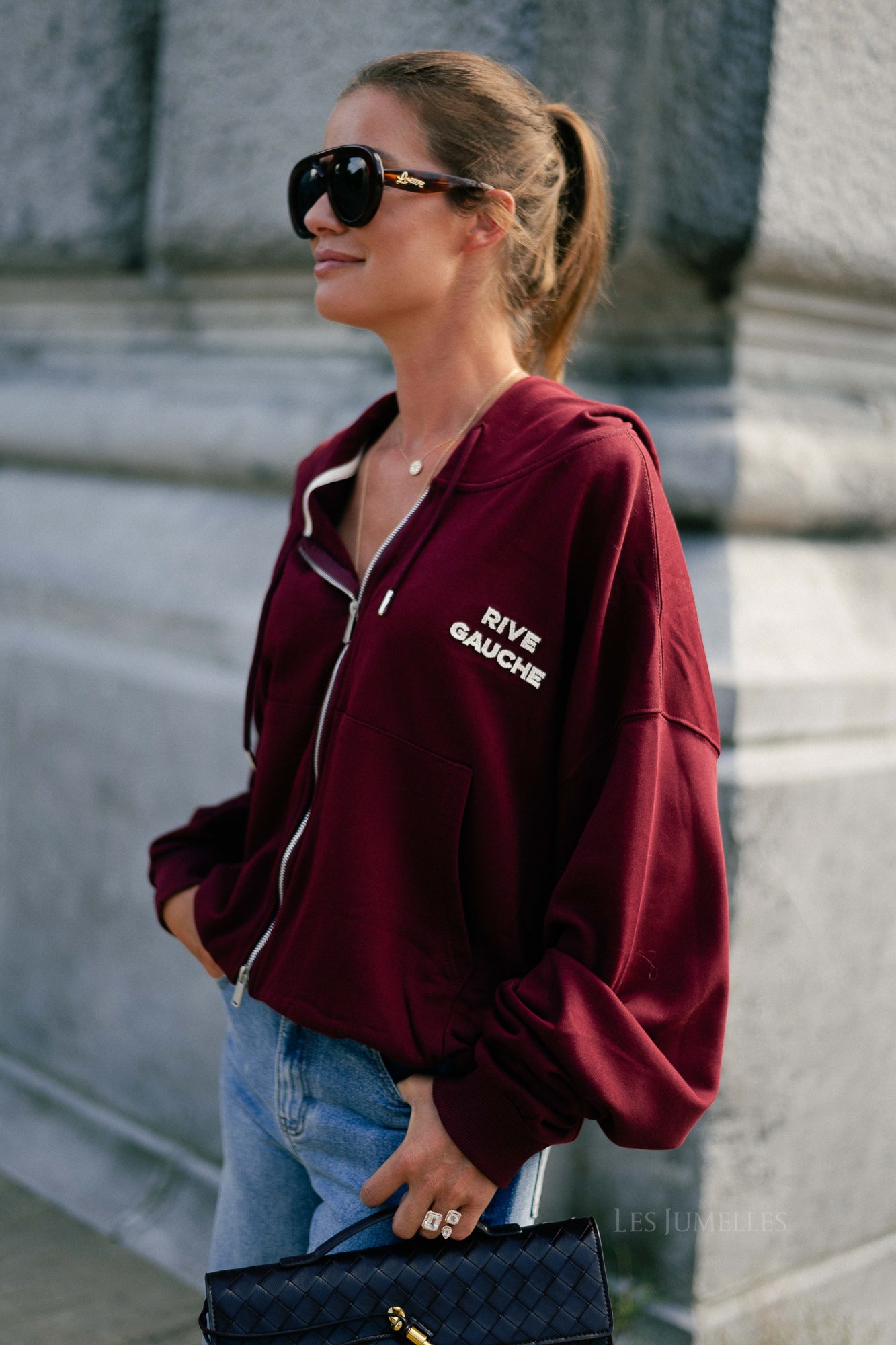 Rive Gauche sweatshirt burgundy