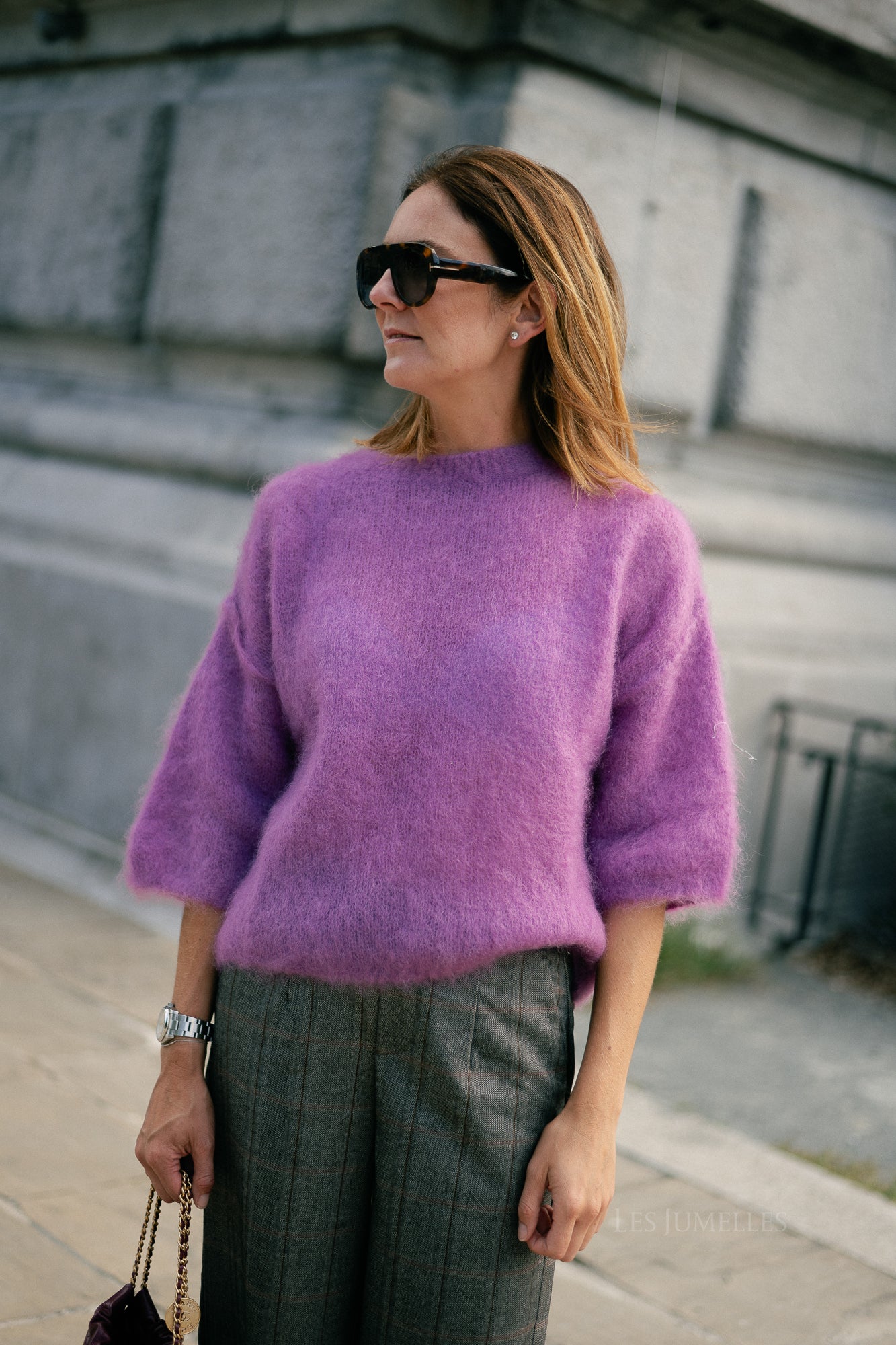 Elsie knitted jumper mauve