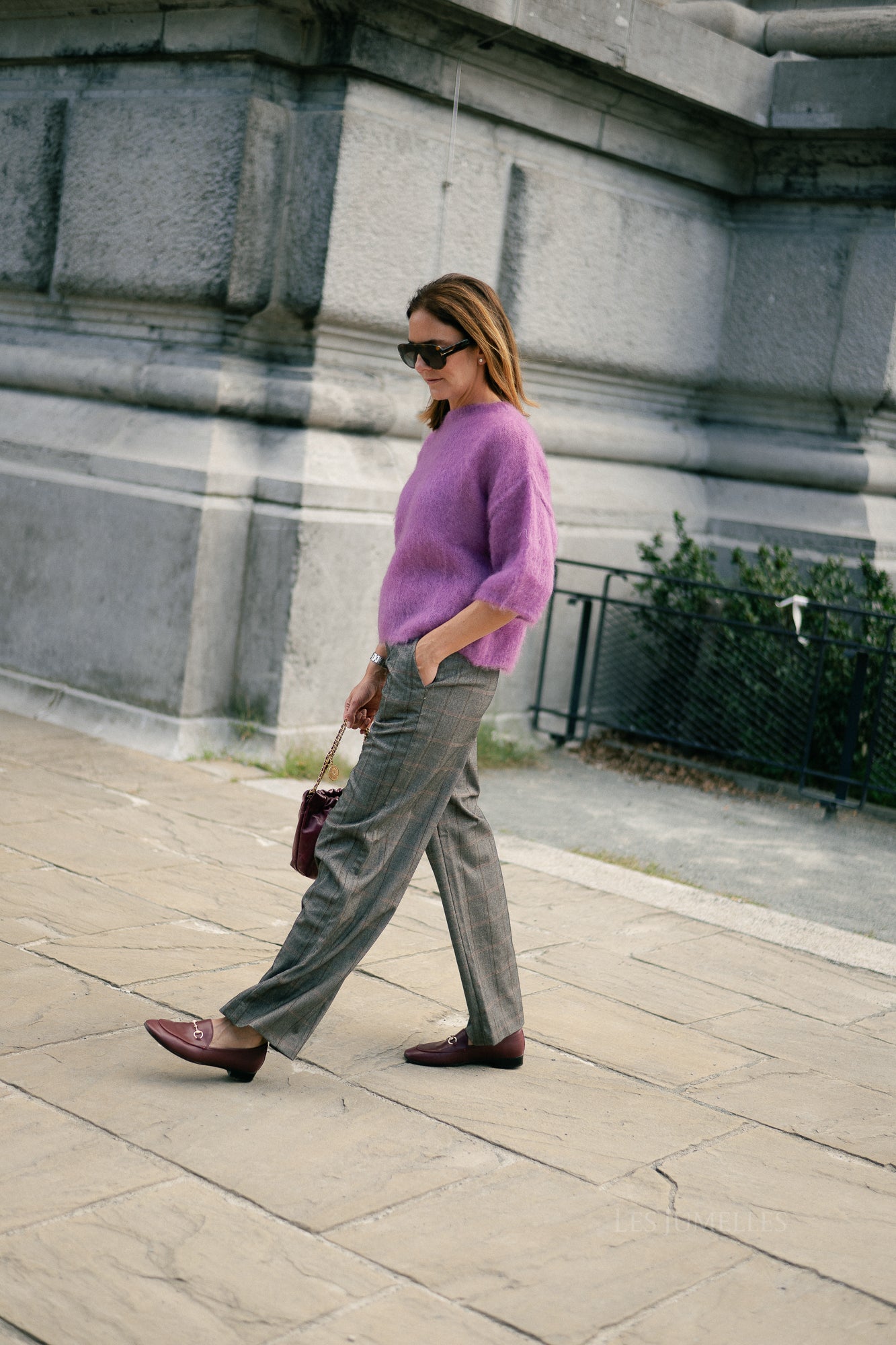Elsie knitted jumper mauve