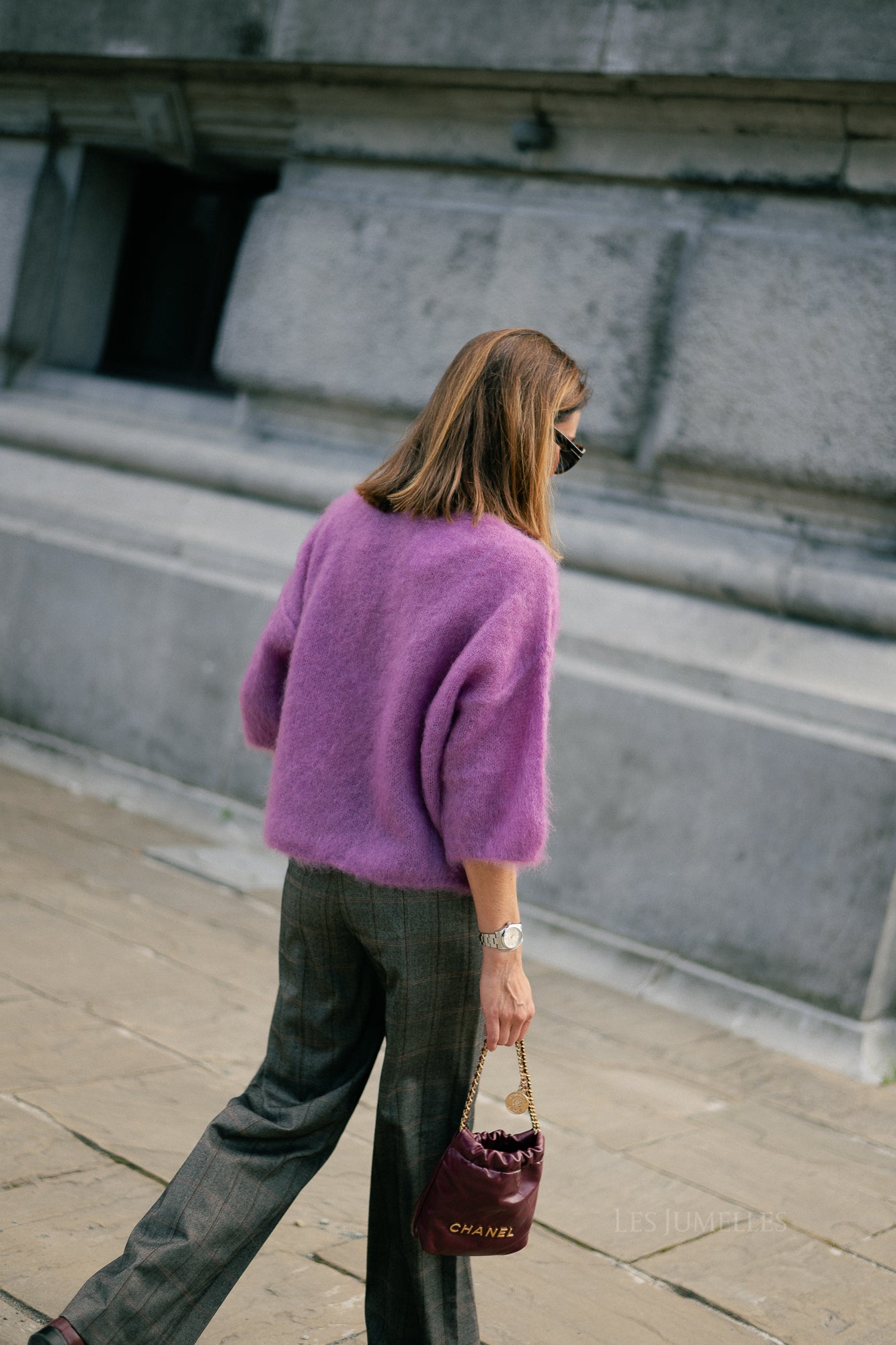 Elsie knitted jumper mauve