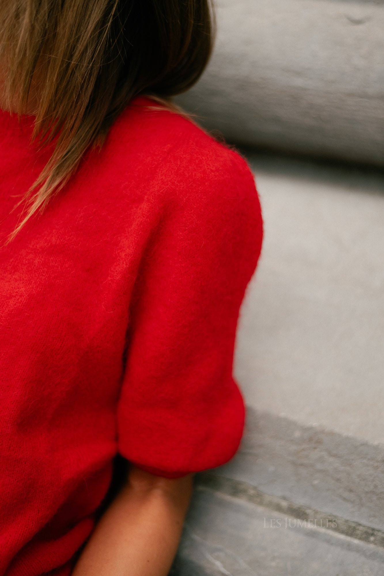 Megan SS knitted jumper red