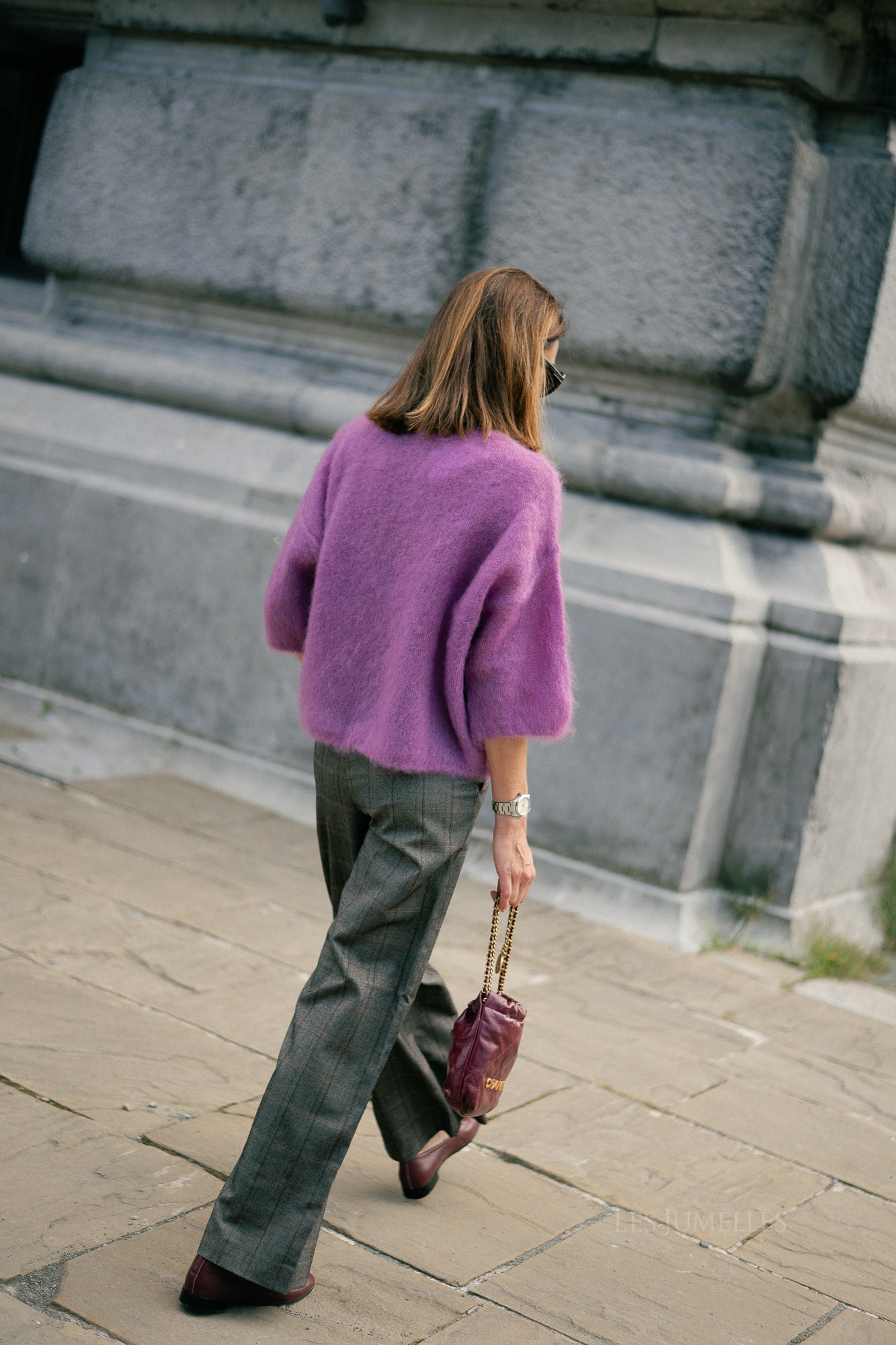 Elsie knitted jumper mauve