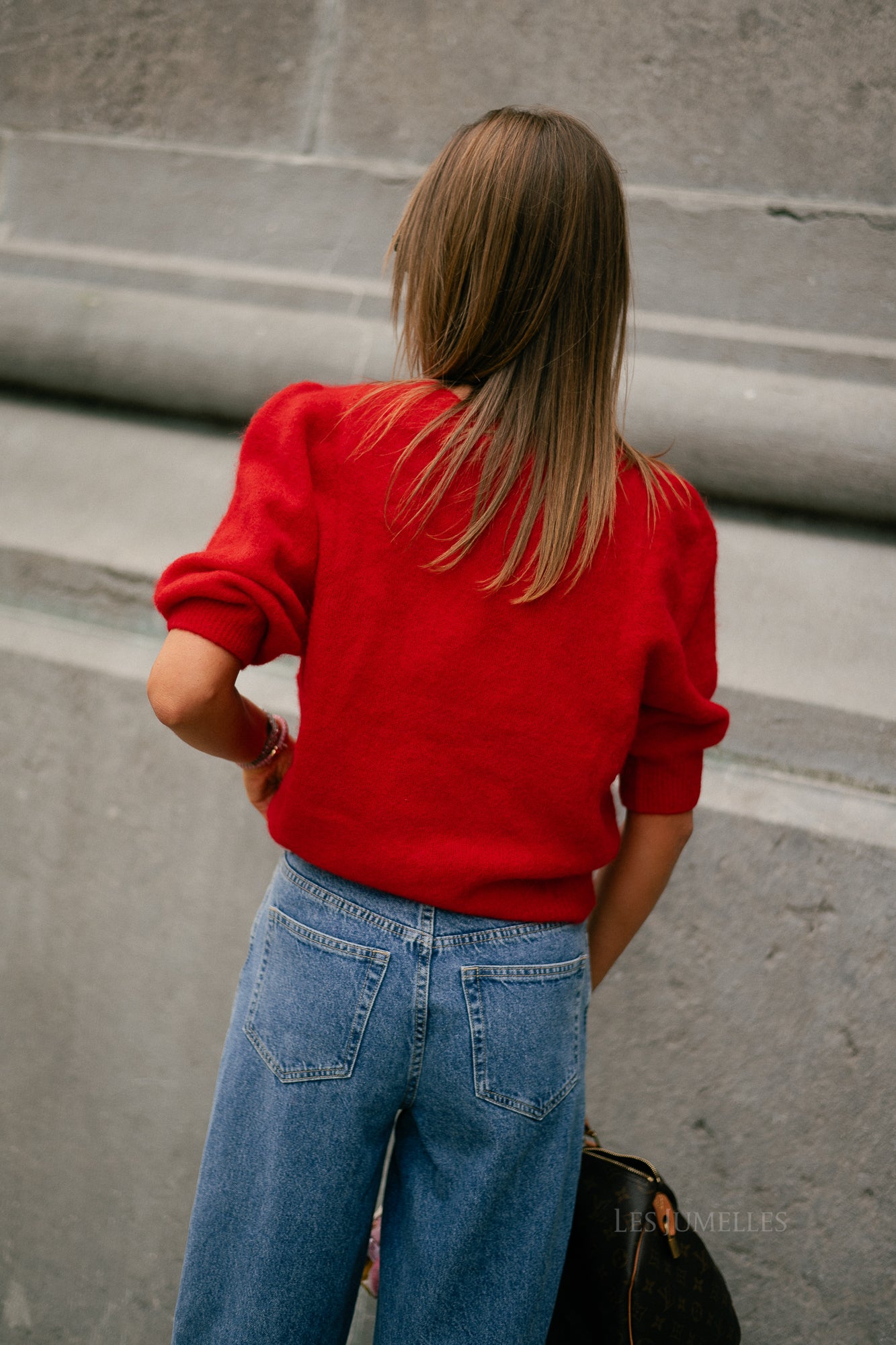 Megan SS knitted jumper red
