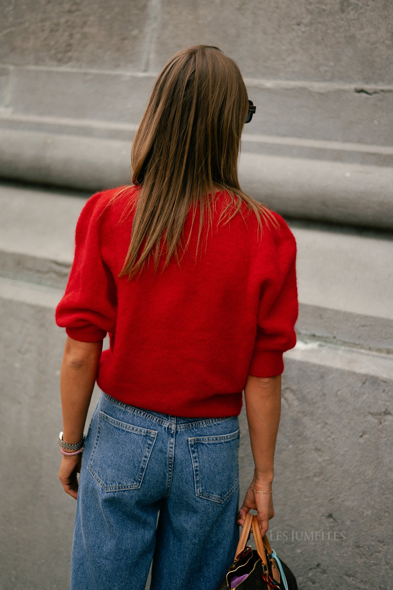 Megan SS knitted jumper red