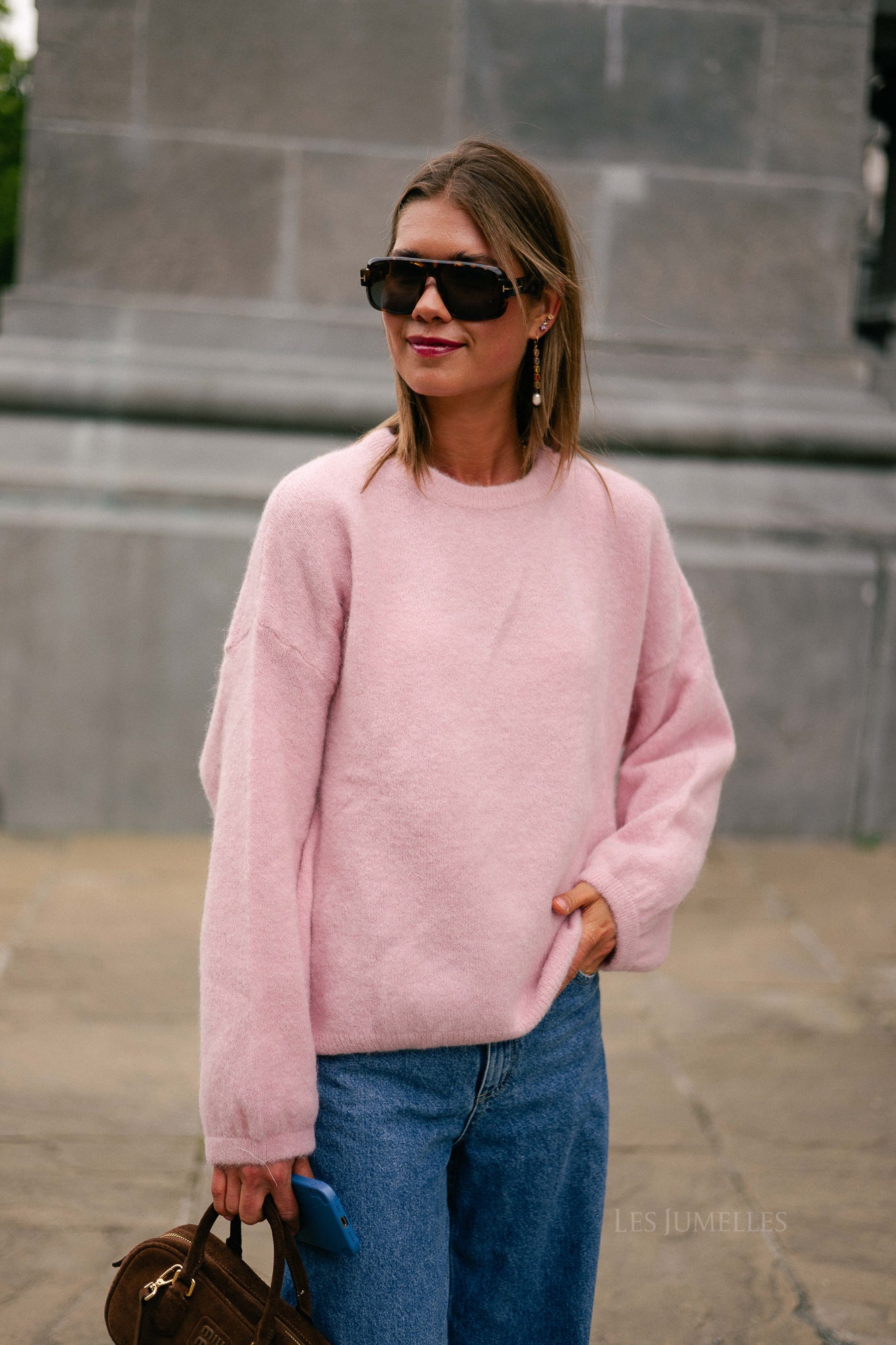 Morgane LS knitted jumper light pink