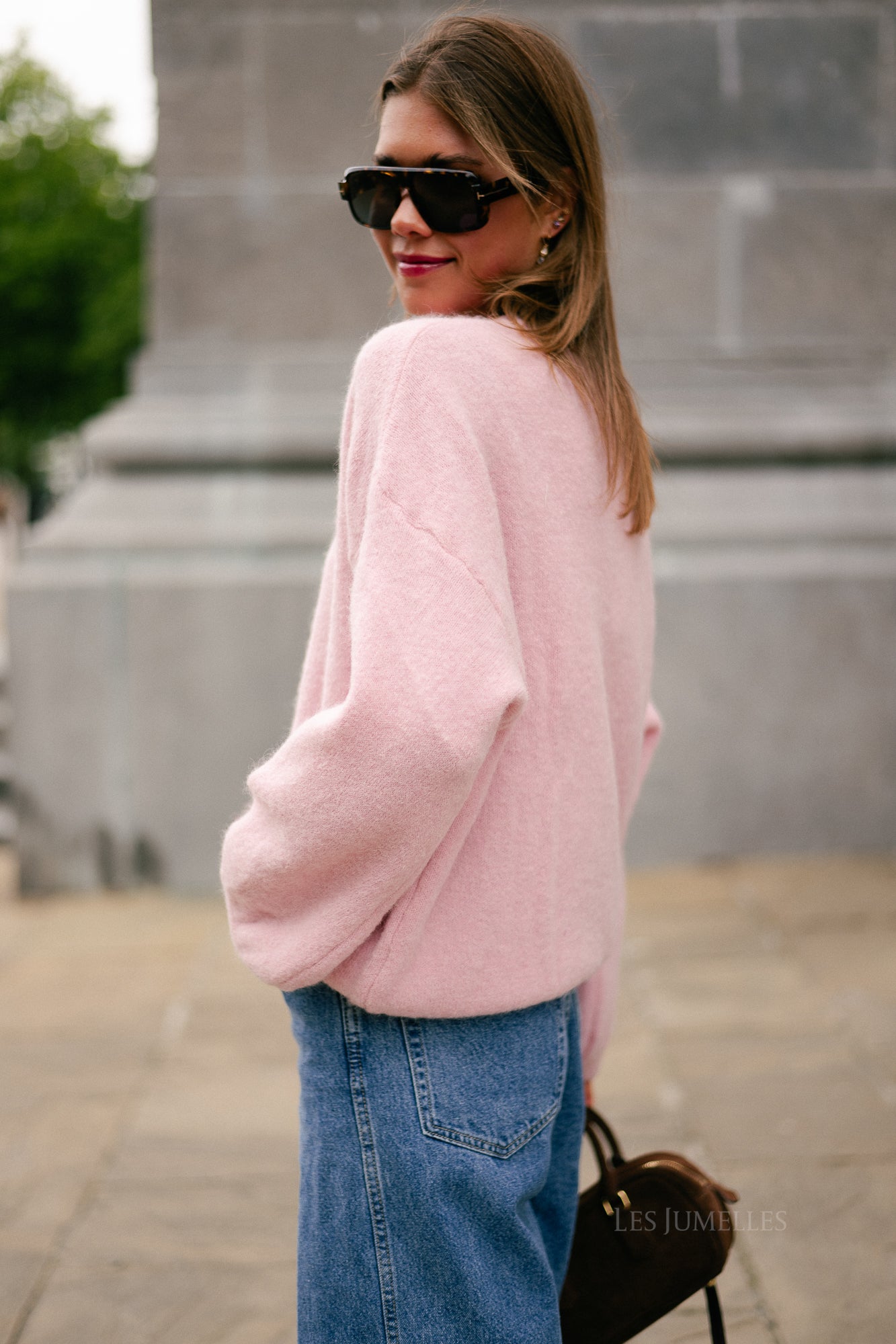 Morgane LS knitted jumper light pink