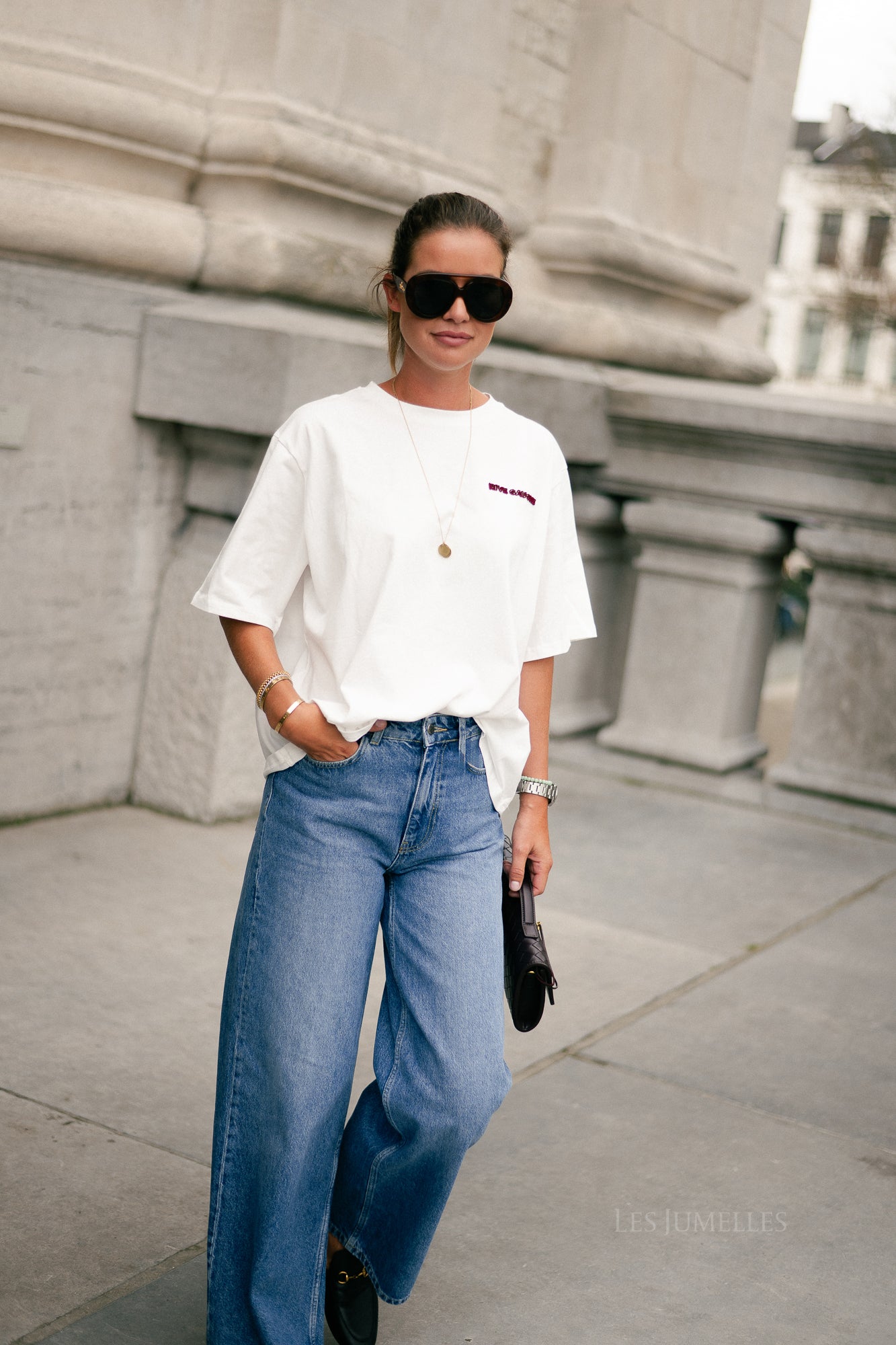 Rive gauche T-Shirt weiß