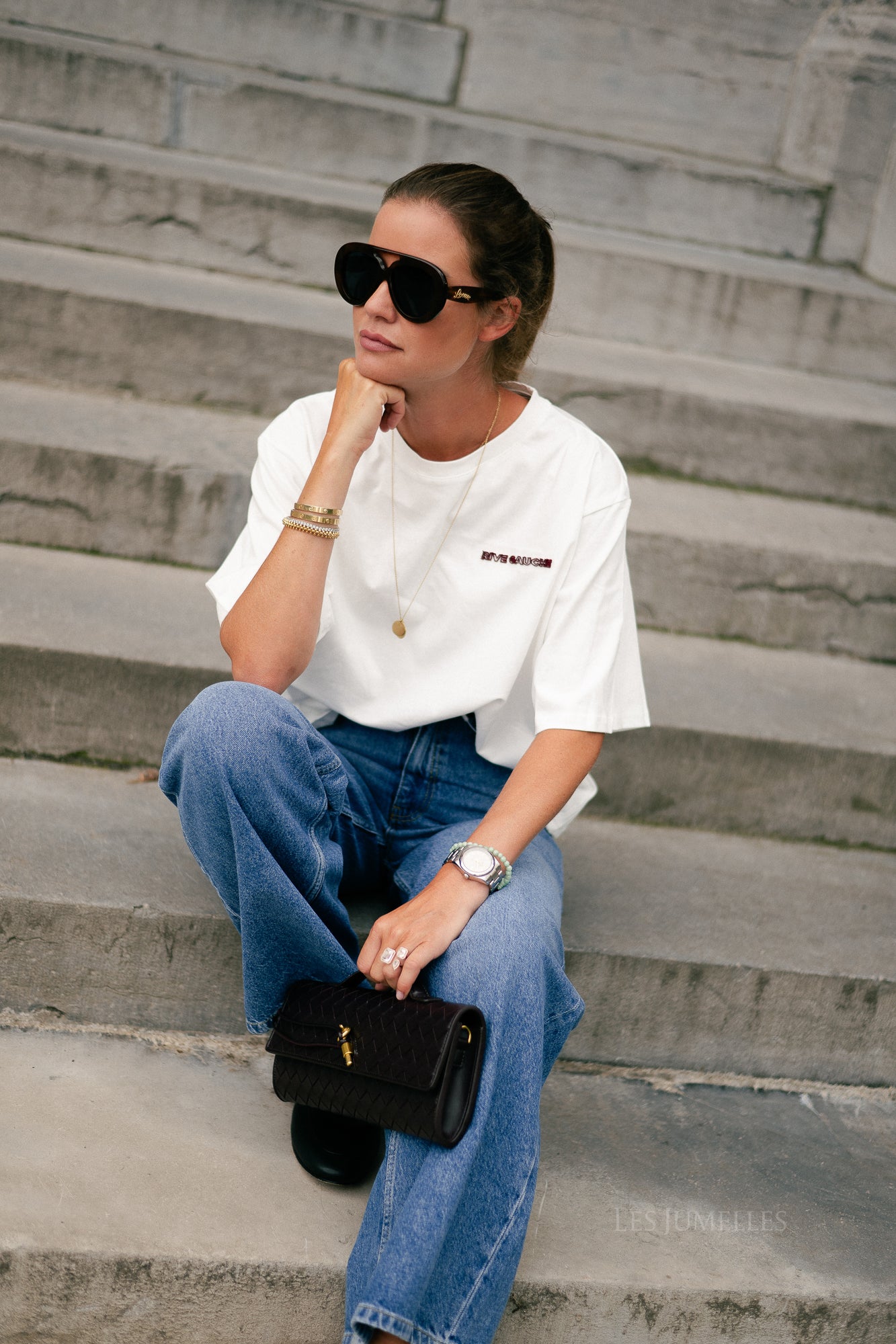 Rive gauche T-shirt wit