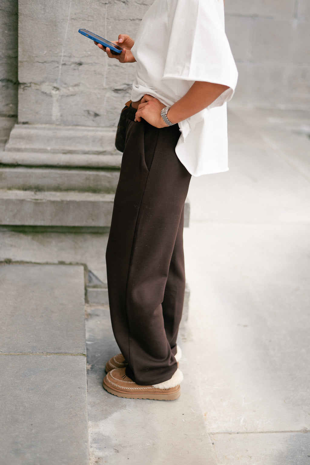VIReflect RW wide sweat pants coffee bean