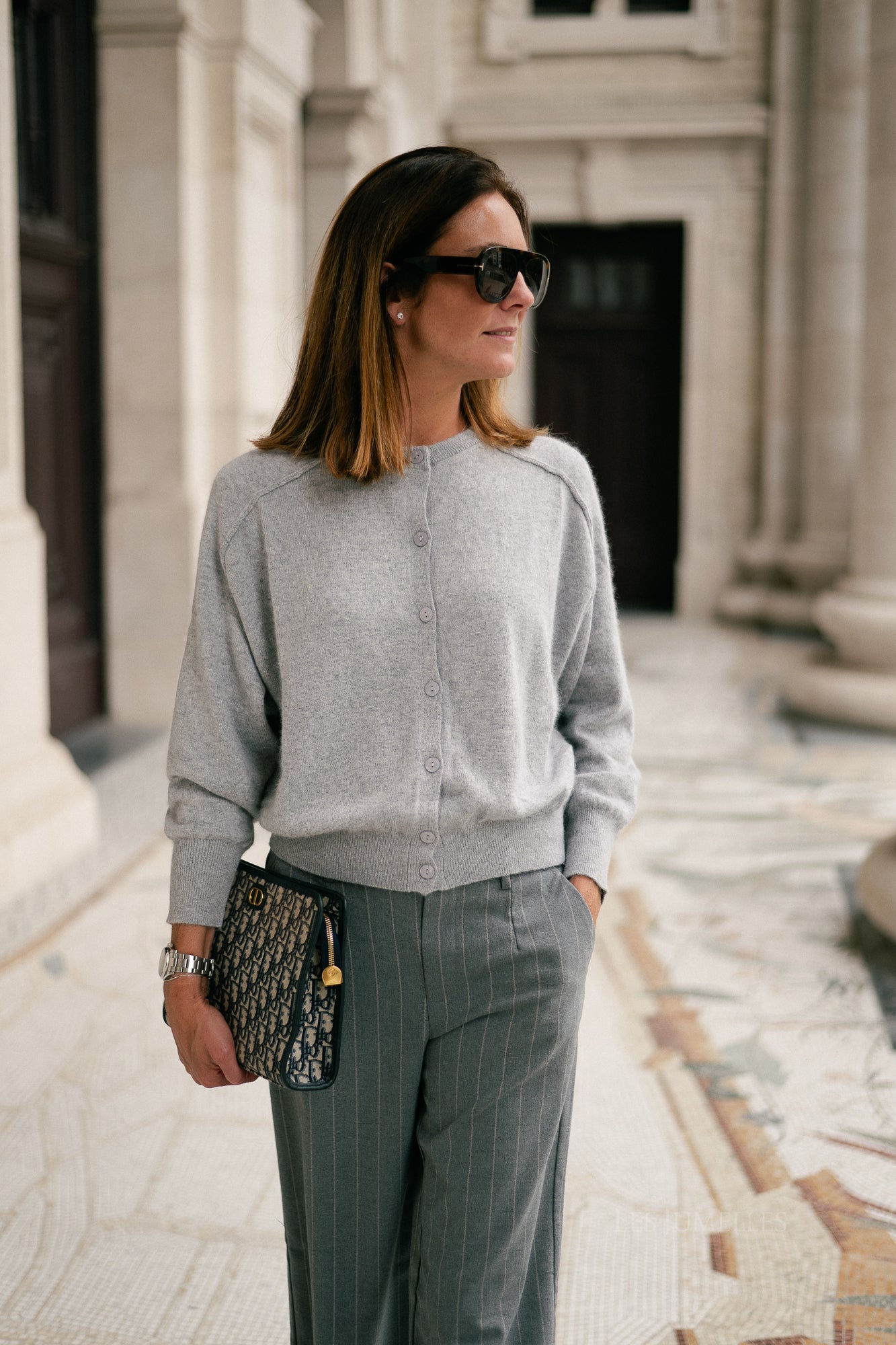 Giulia cardigan light grey