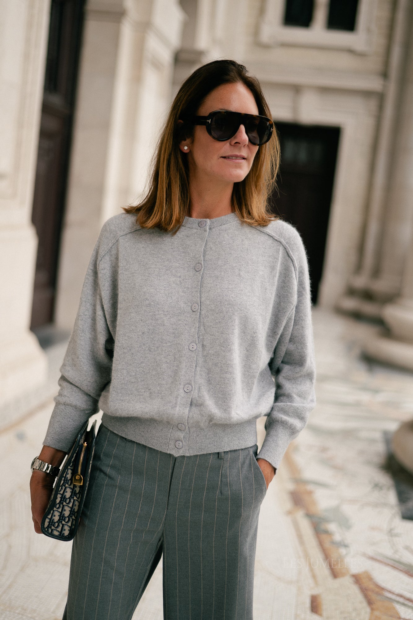 Giulia cardigan light grey