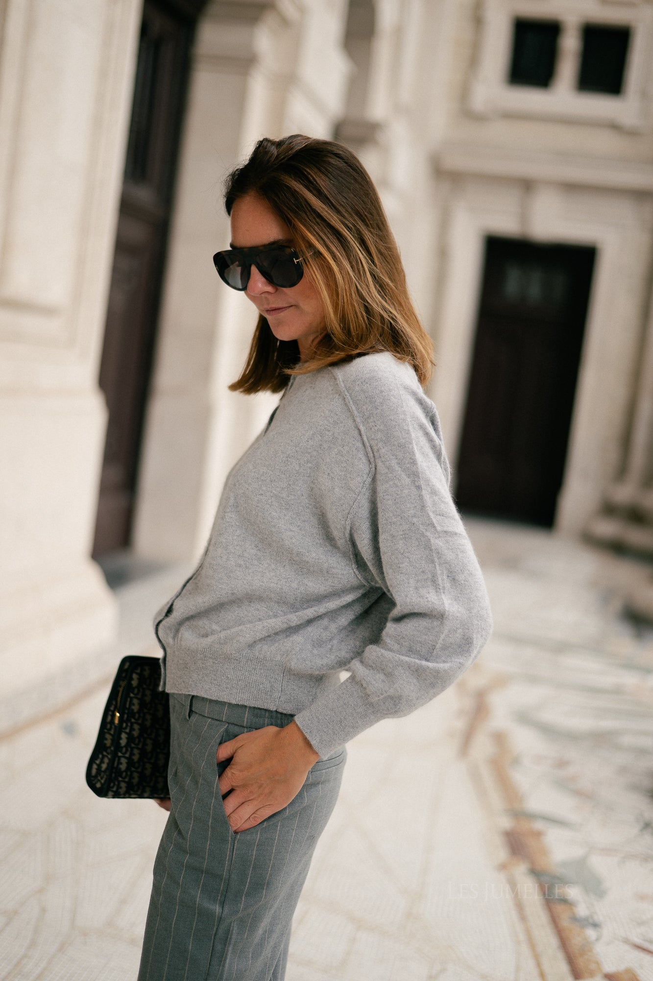 Giulia cardigan light grey