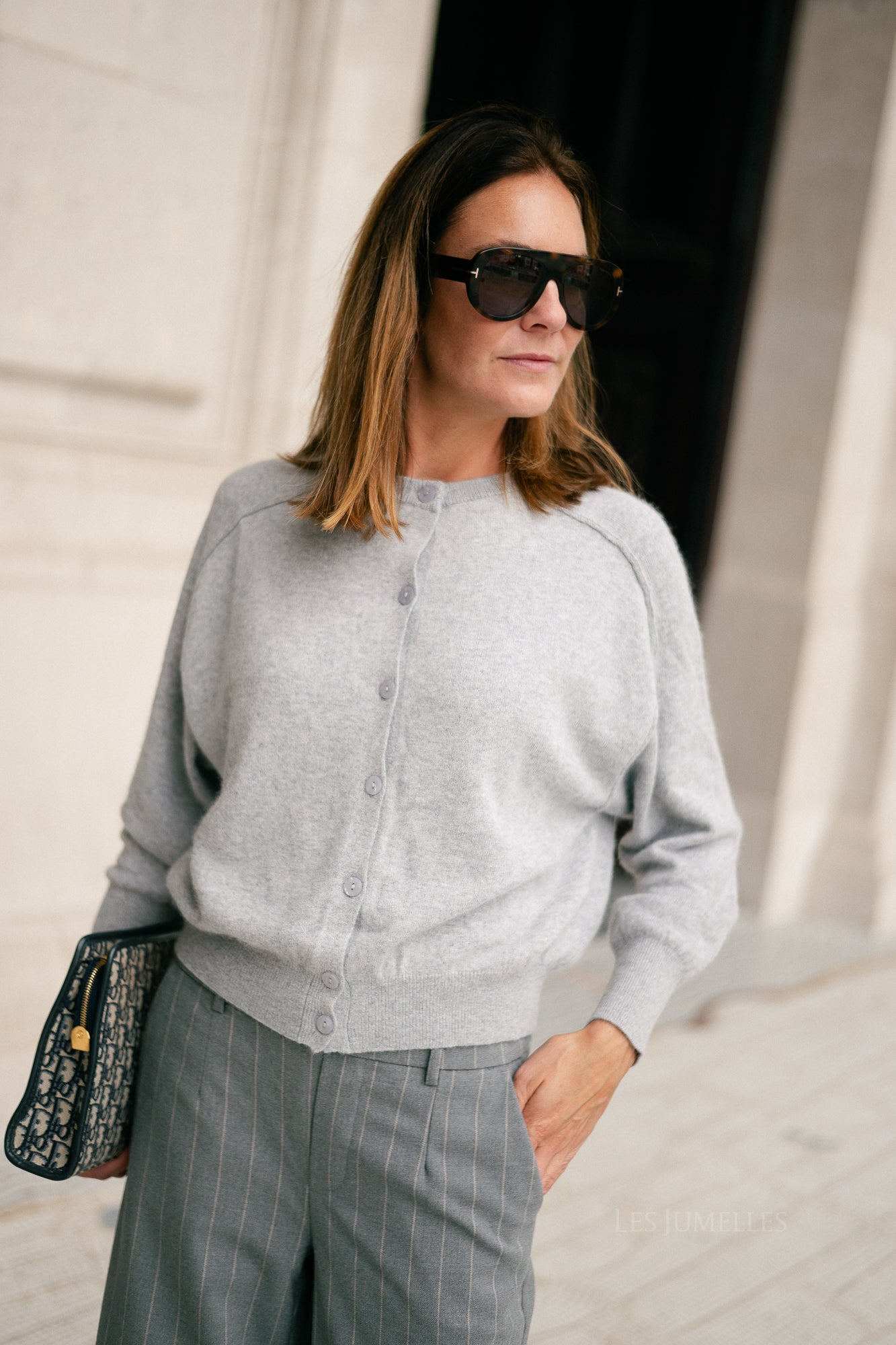 Giulia cardigan light grey