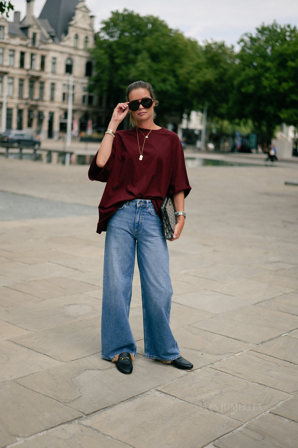 T-shirt Jeanne bordeaux