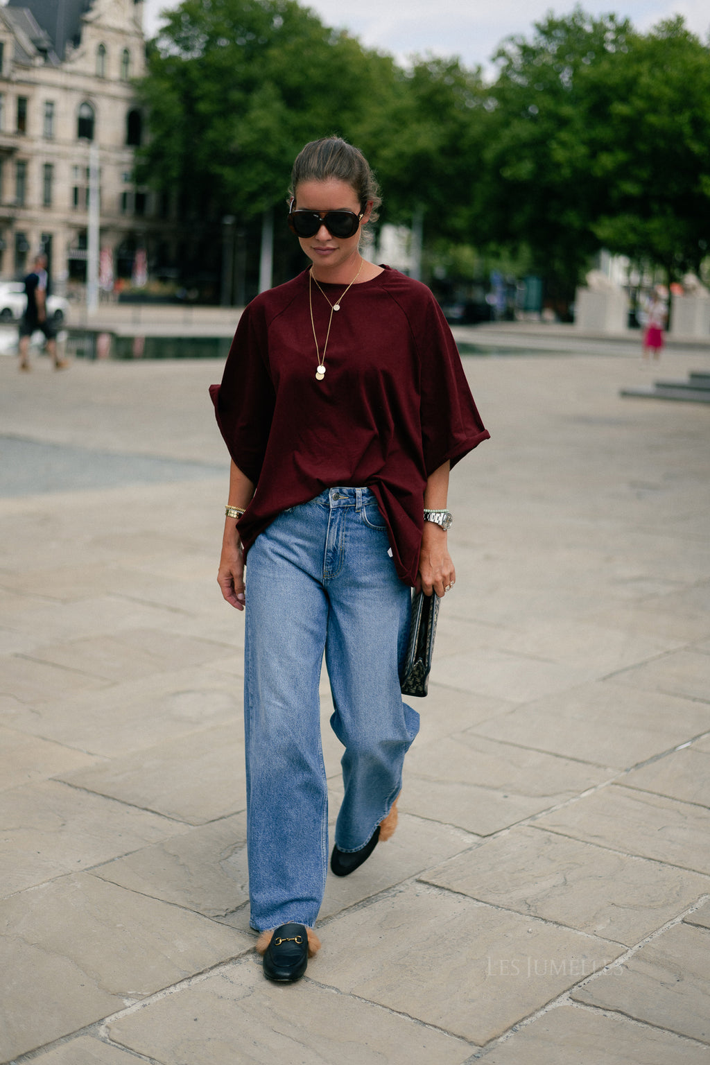 T-shirt Jeanne bordeaux