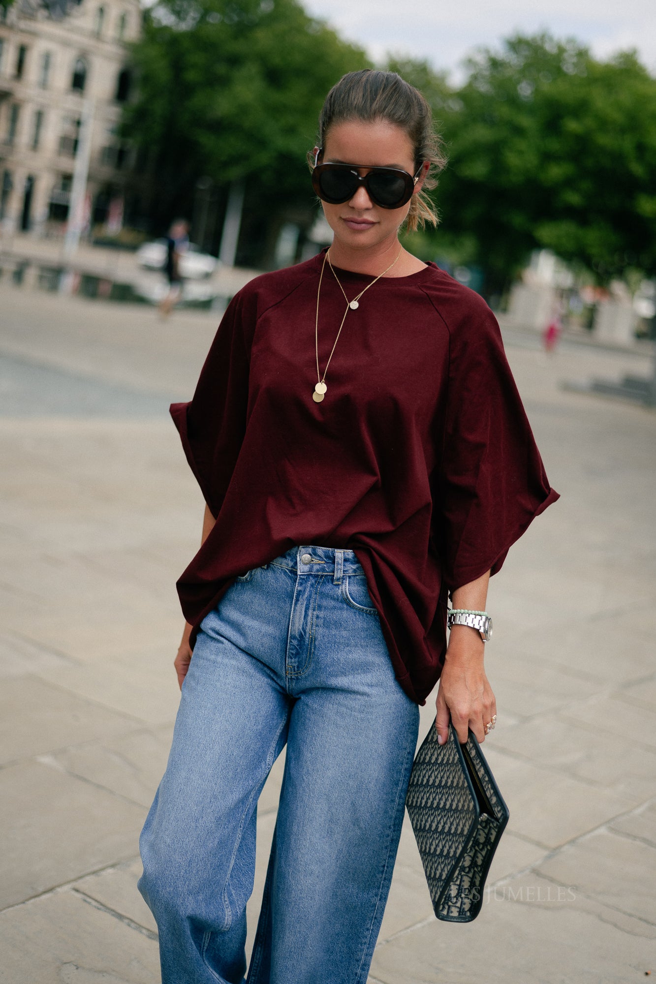 Jeanne T-Shirt burgunderrot