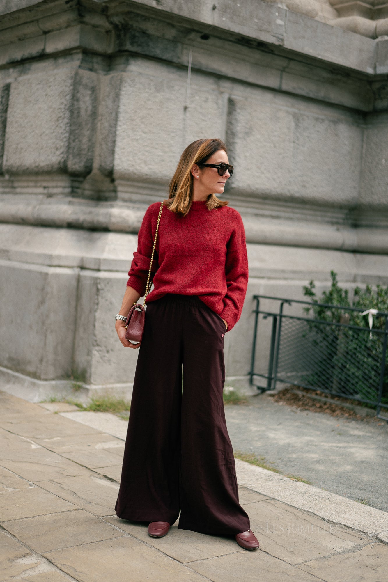 OBJSaggia LS pullover karanda red/melange