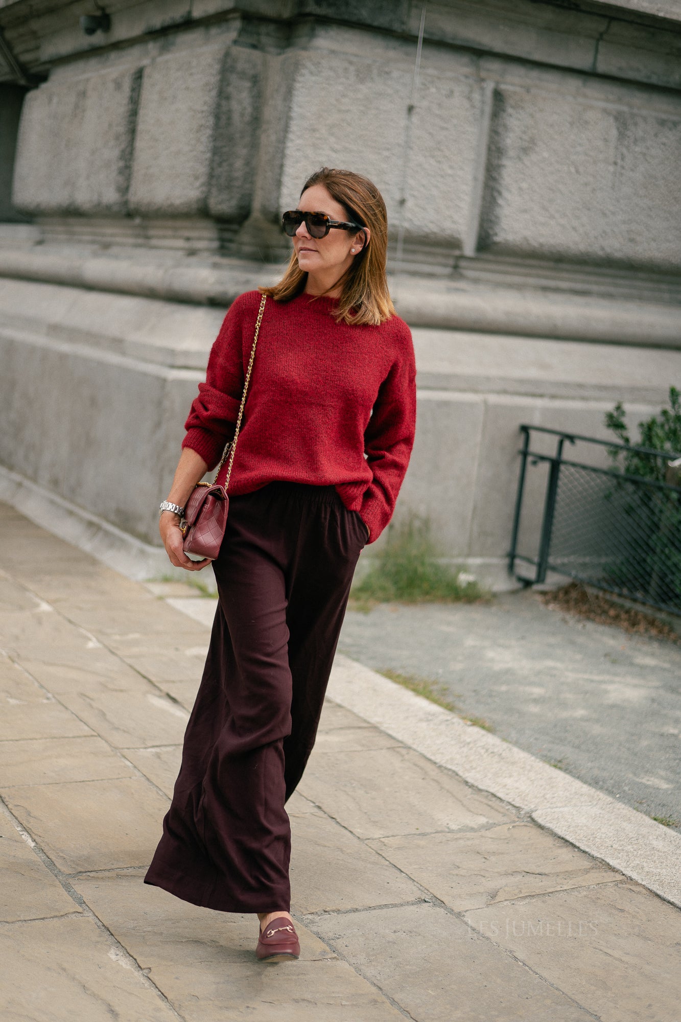OBJSaggia LS pullover karanda red/melange